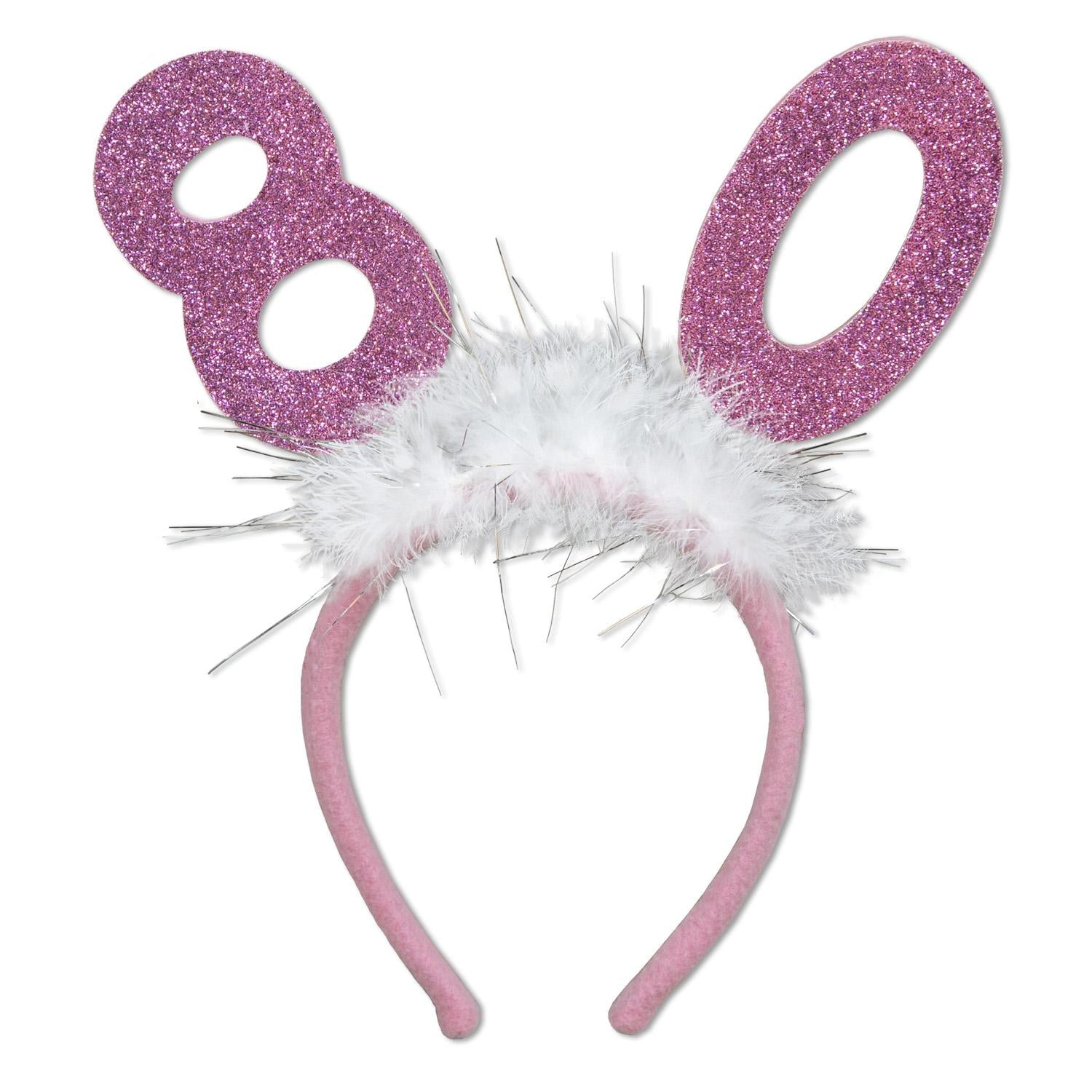 Beistle 80th Birthday Party Glittered Boppers with Marabou