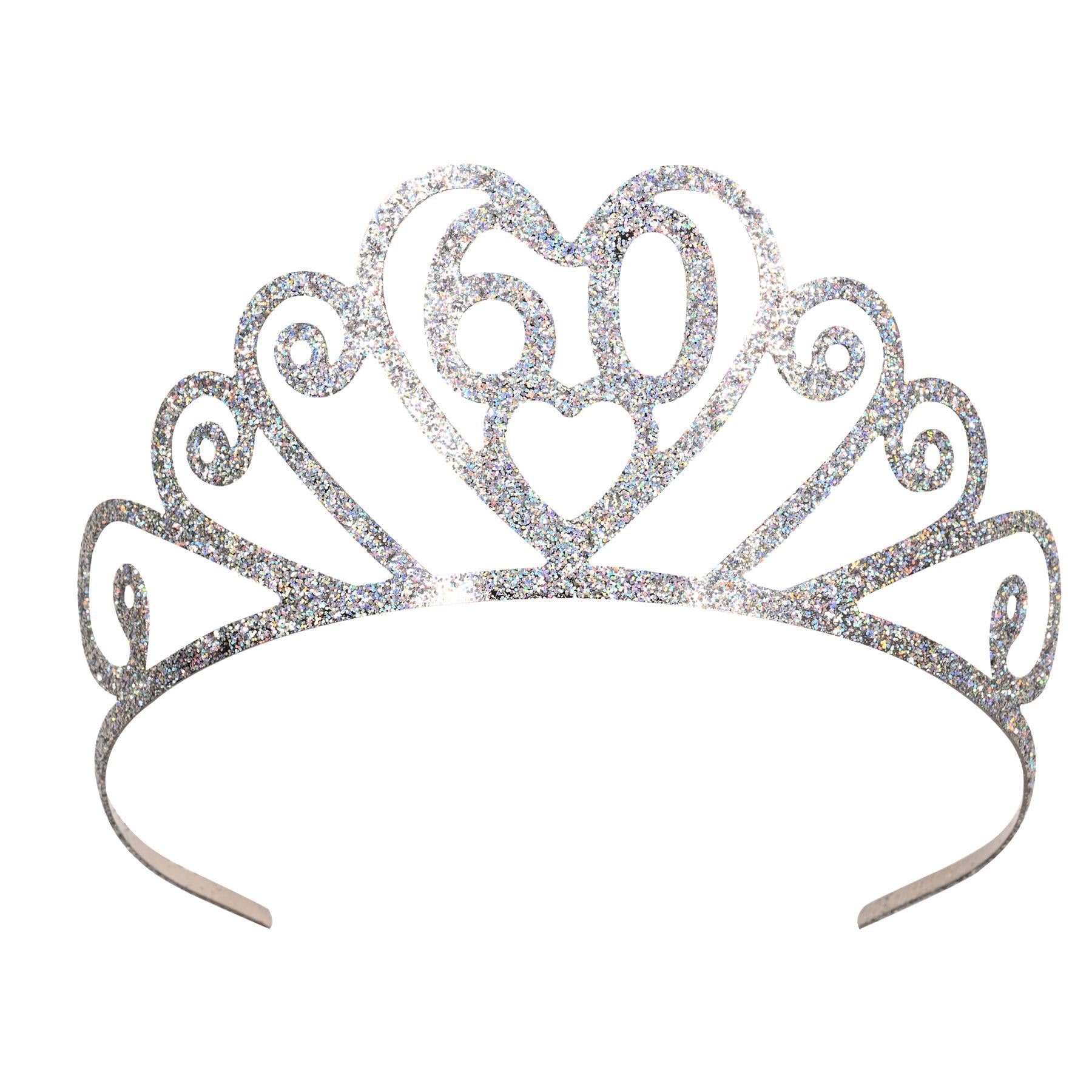 Beistle Glittered Metal 60th Birthday Party Tiara