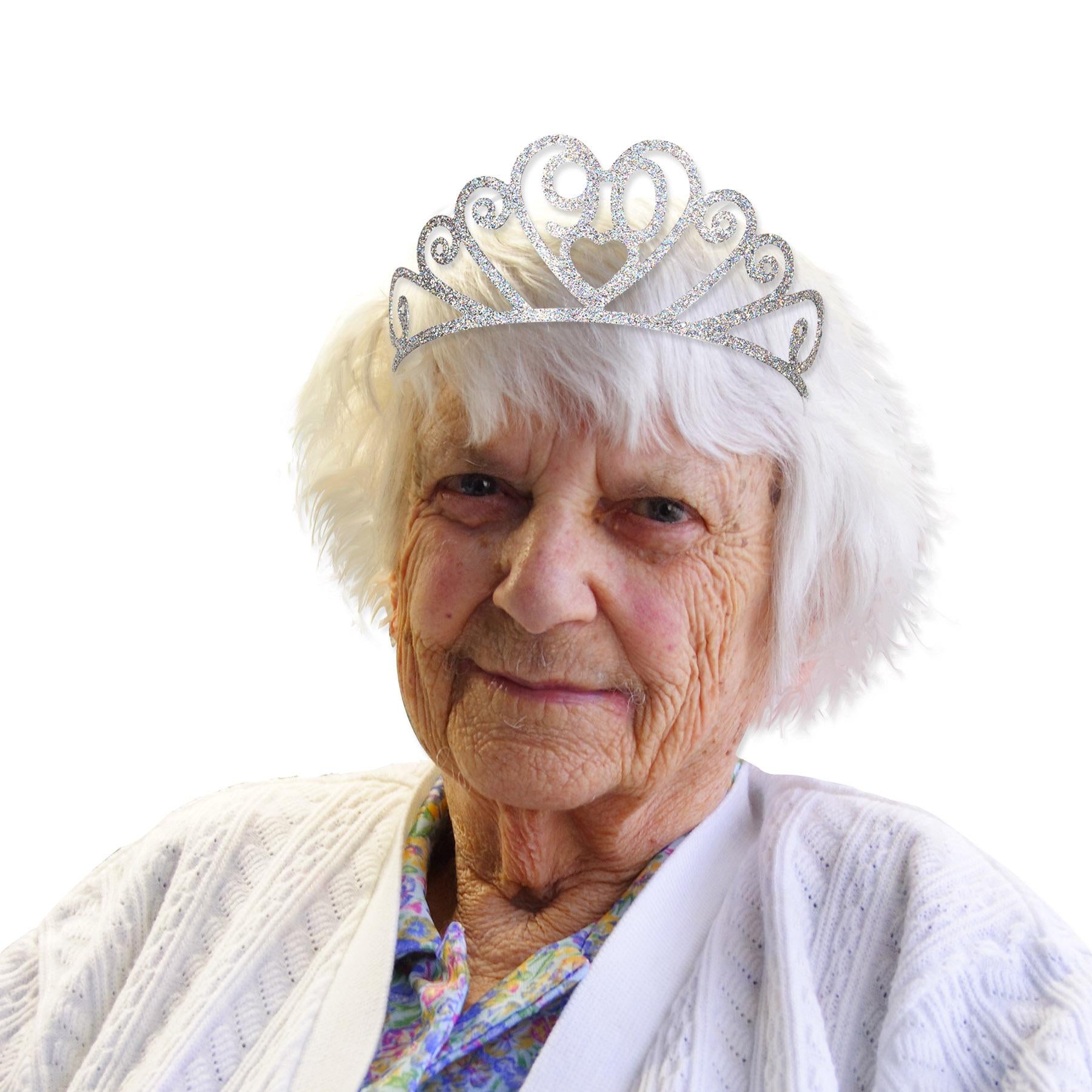 Beistle Glittered Metal 90th Birthday Party Tiara