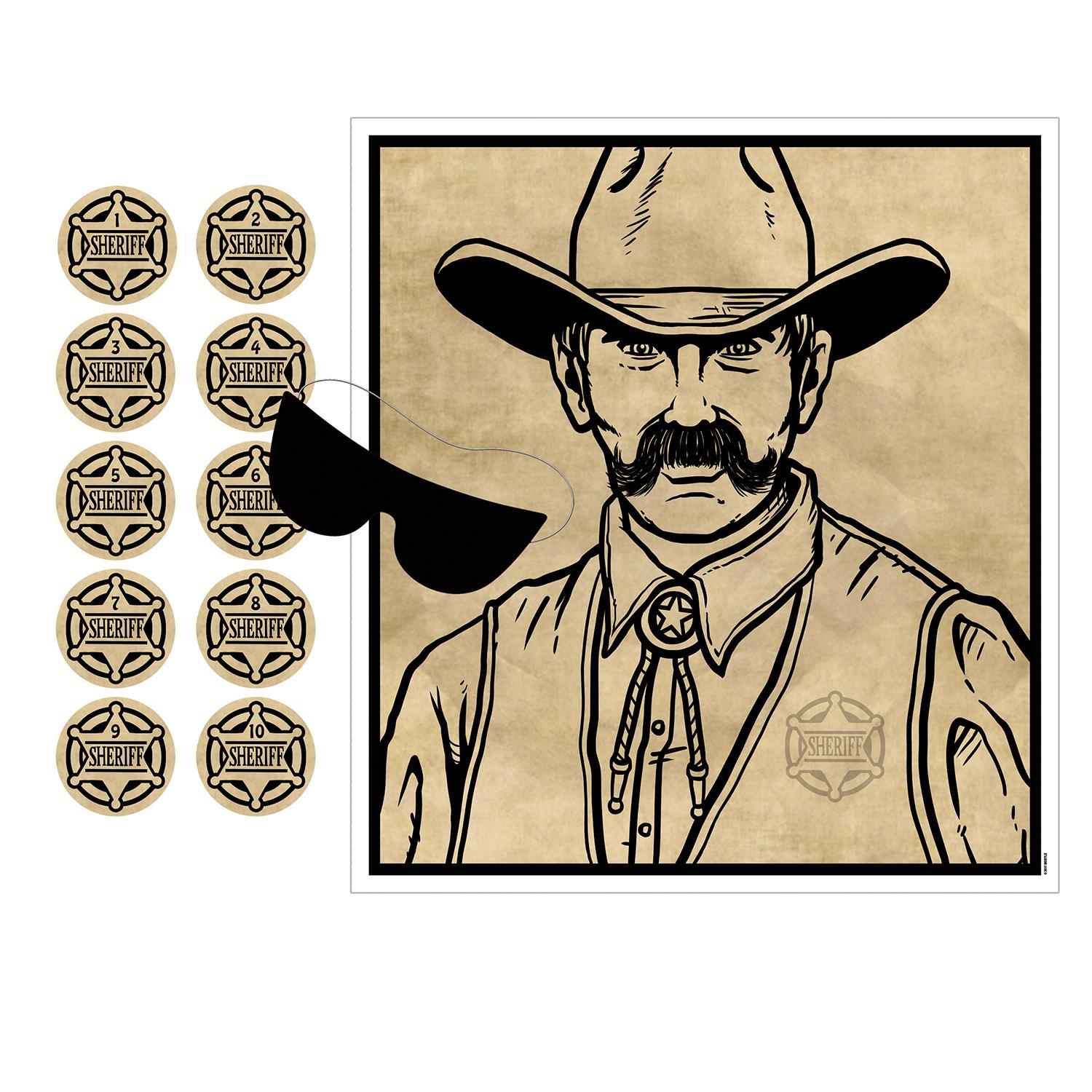 Beistle Pin The Badge On The Sheriff Party Game