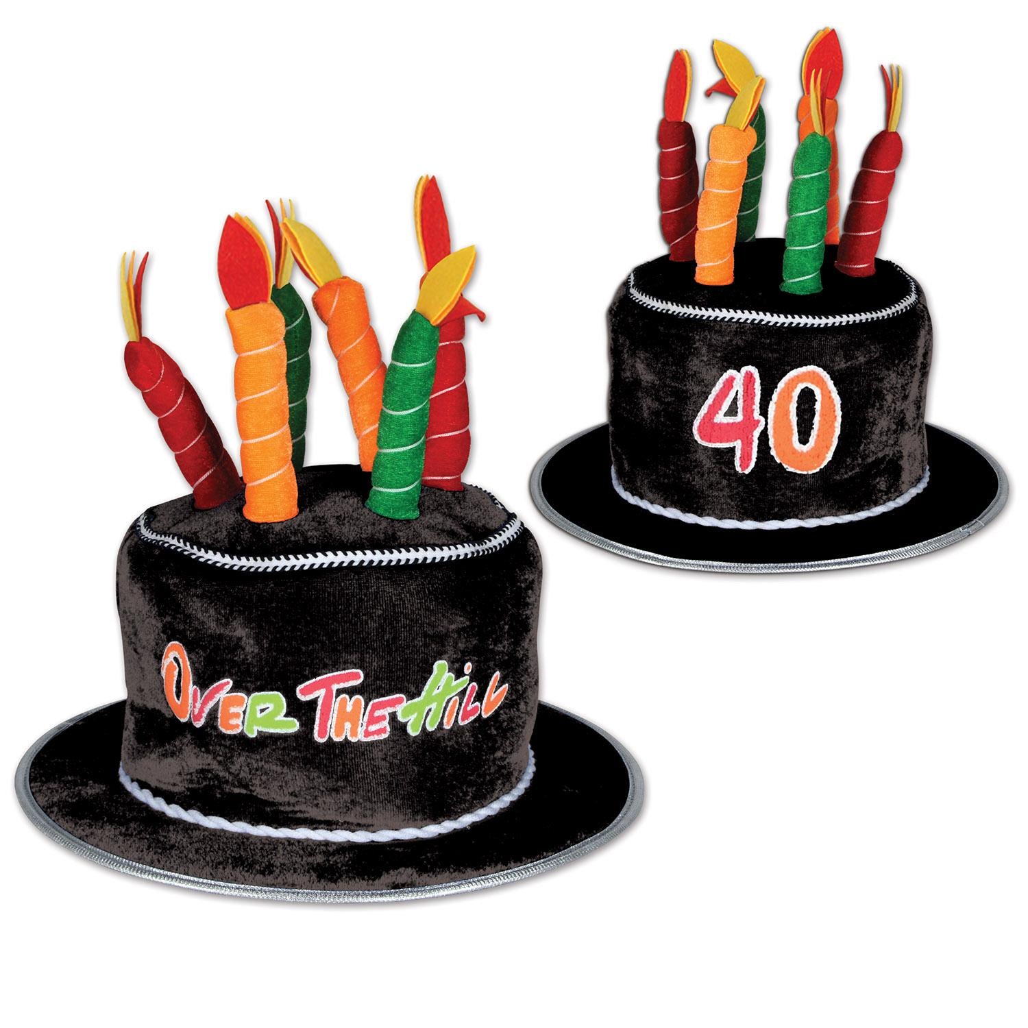 Beistle Plush 40th Birthday Over The Hill Birthday Cake Hat