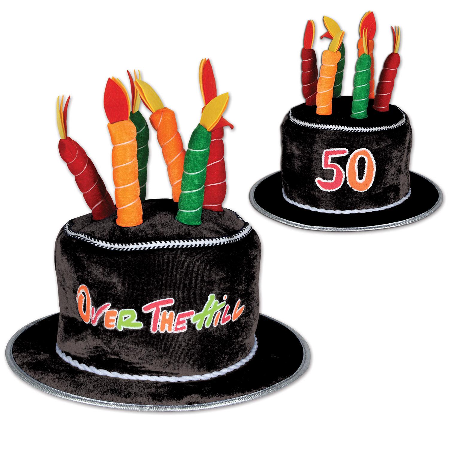 Beistle Plush 50 Over The Hill Birthday Cake Hat