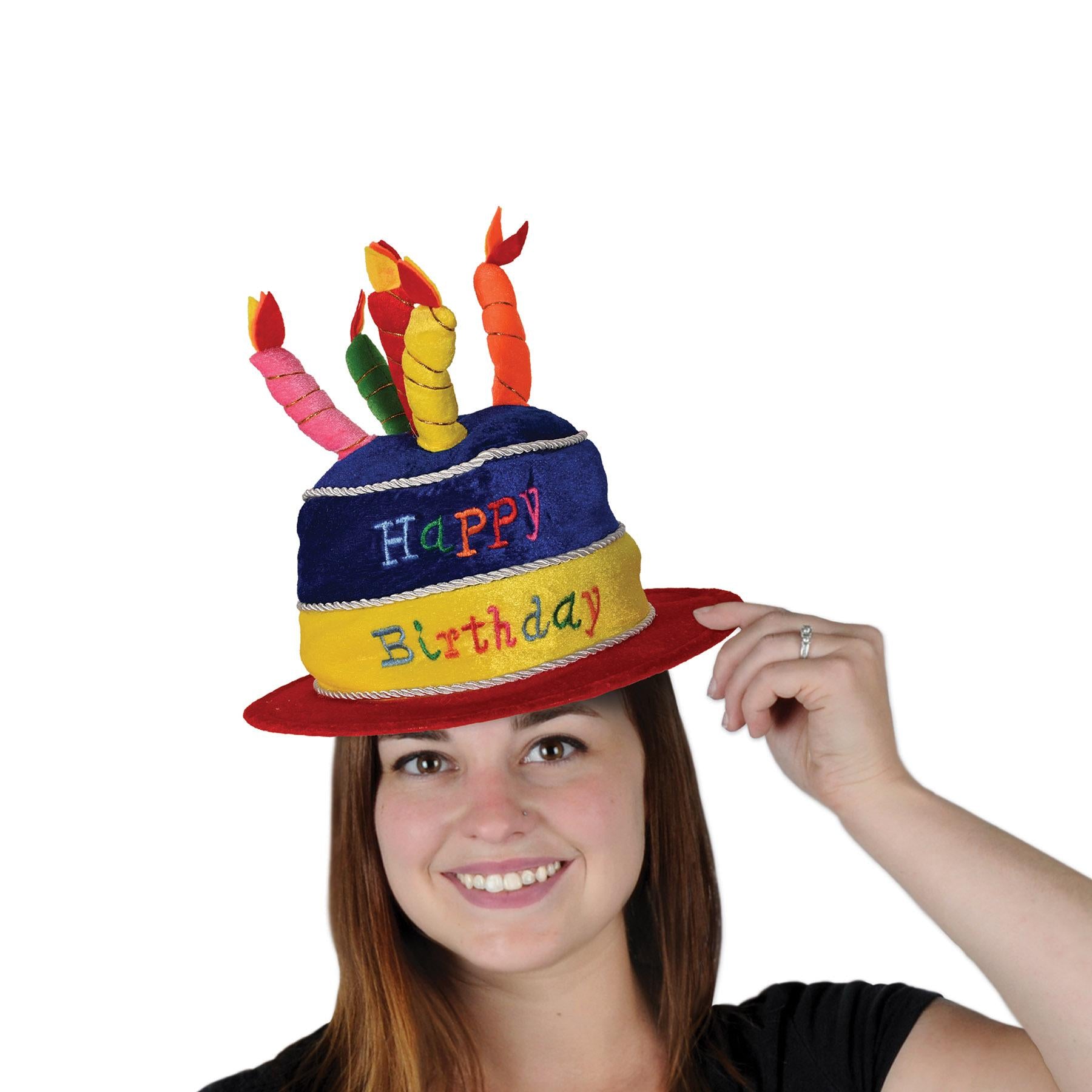 Beistle Plush Birthday Party Cake Hat