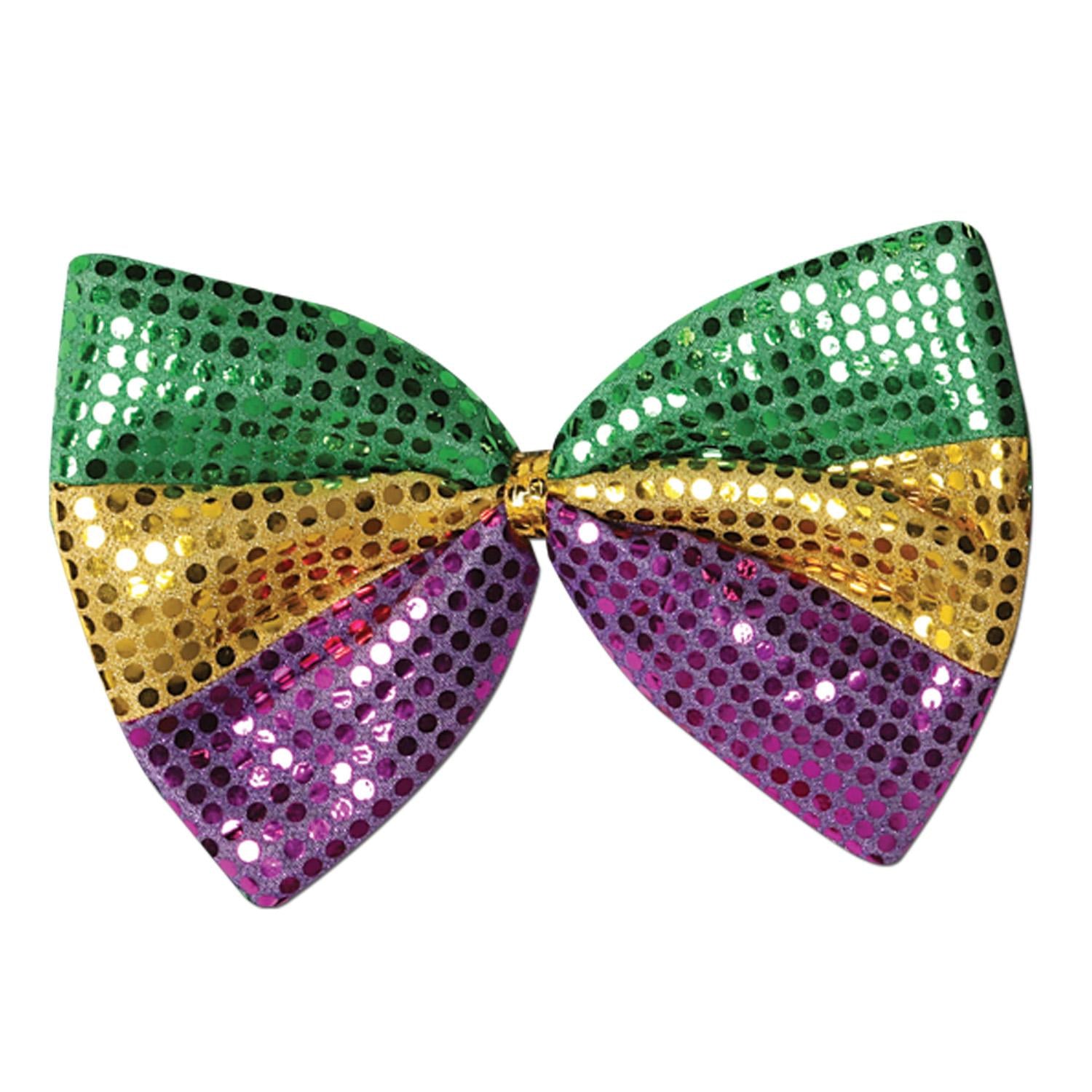 Beistle Jumbo Mardi Gras Glitz 'N Gleam Bow Tie