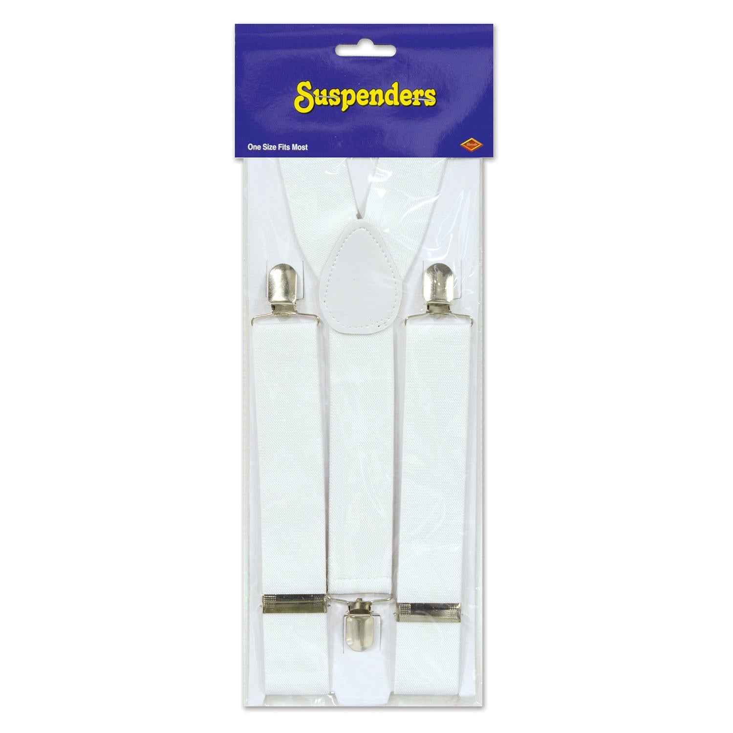 Beistle White Suspenders