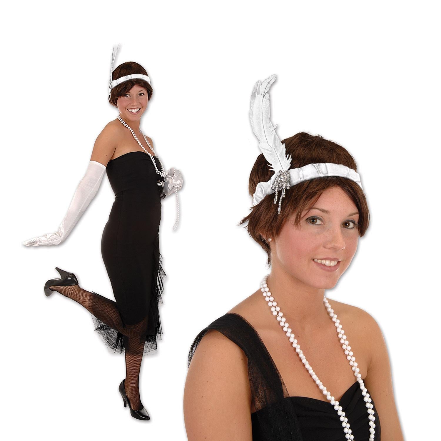 Beistle Flapper Headband - white