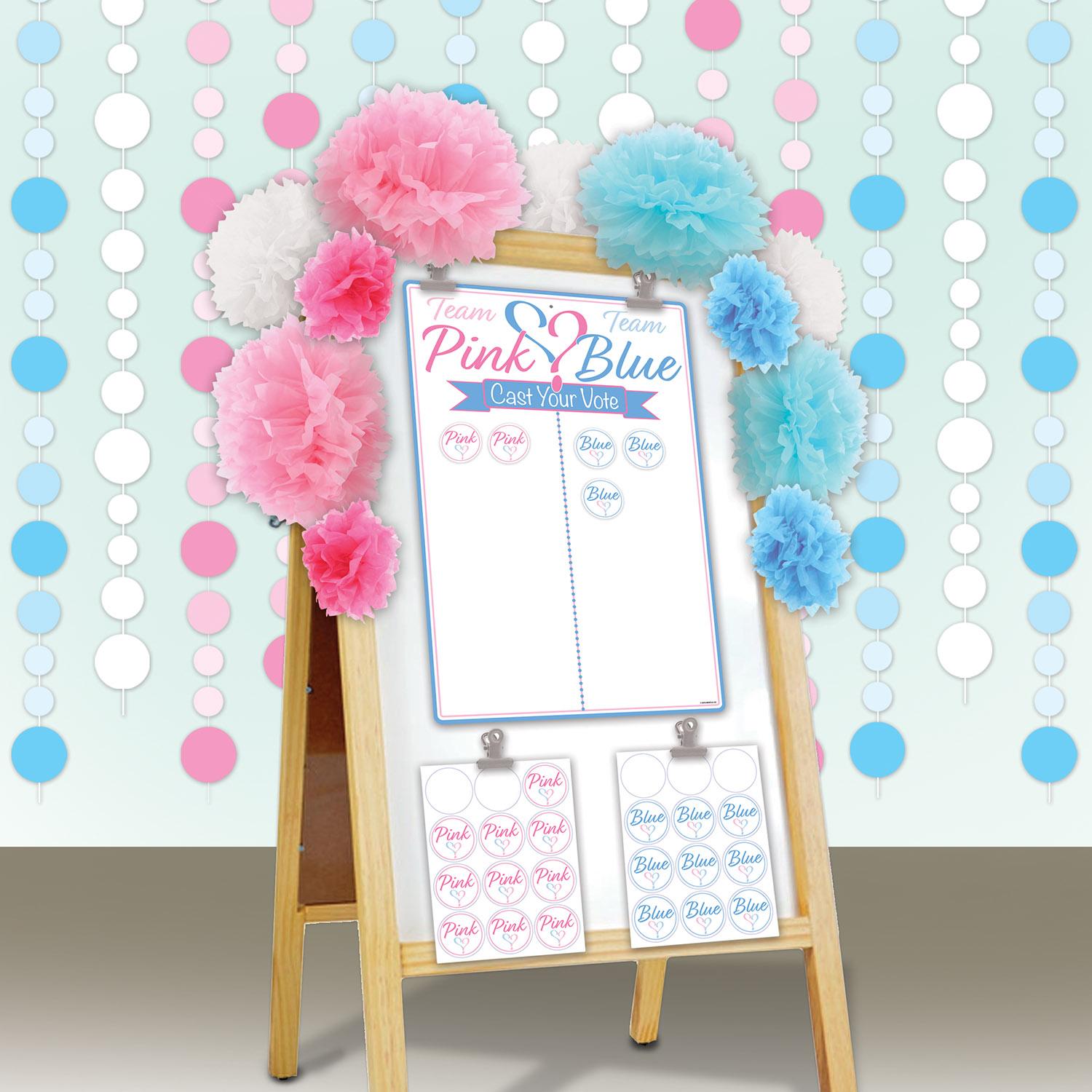 Beistle Gender Reveal Tally Board & Stickers