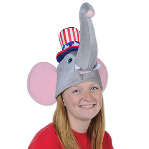 Bulk Plush Patriotic Elephant Hat (Case of 6) by Beistle