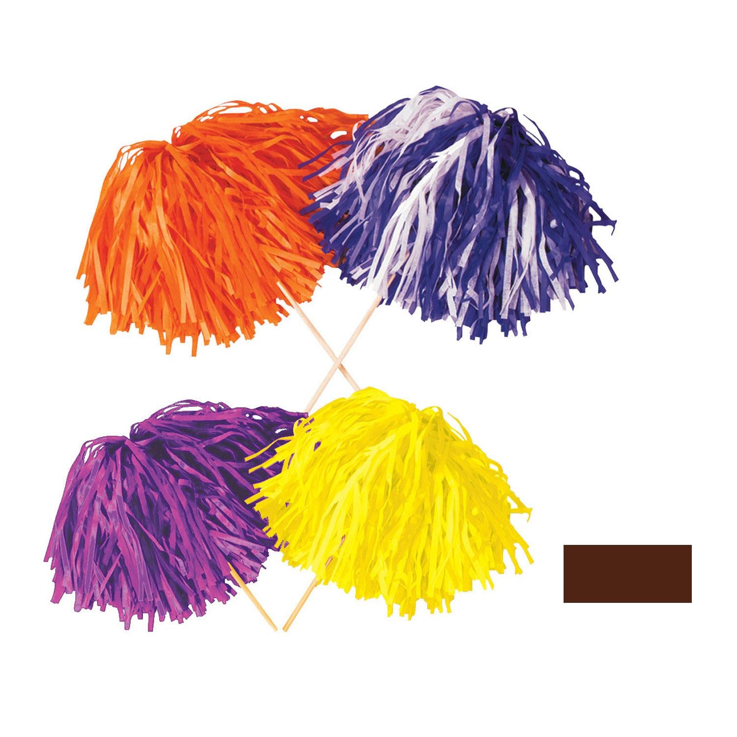 Beistle Brown 12 inch x 8 inch Tissue Pom Pom 320 Strand