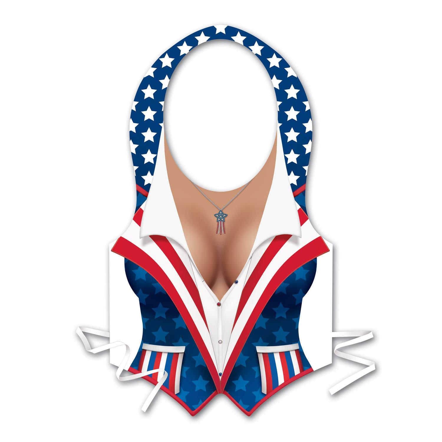 Beistle Plastic Female Patriotic Vest