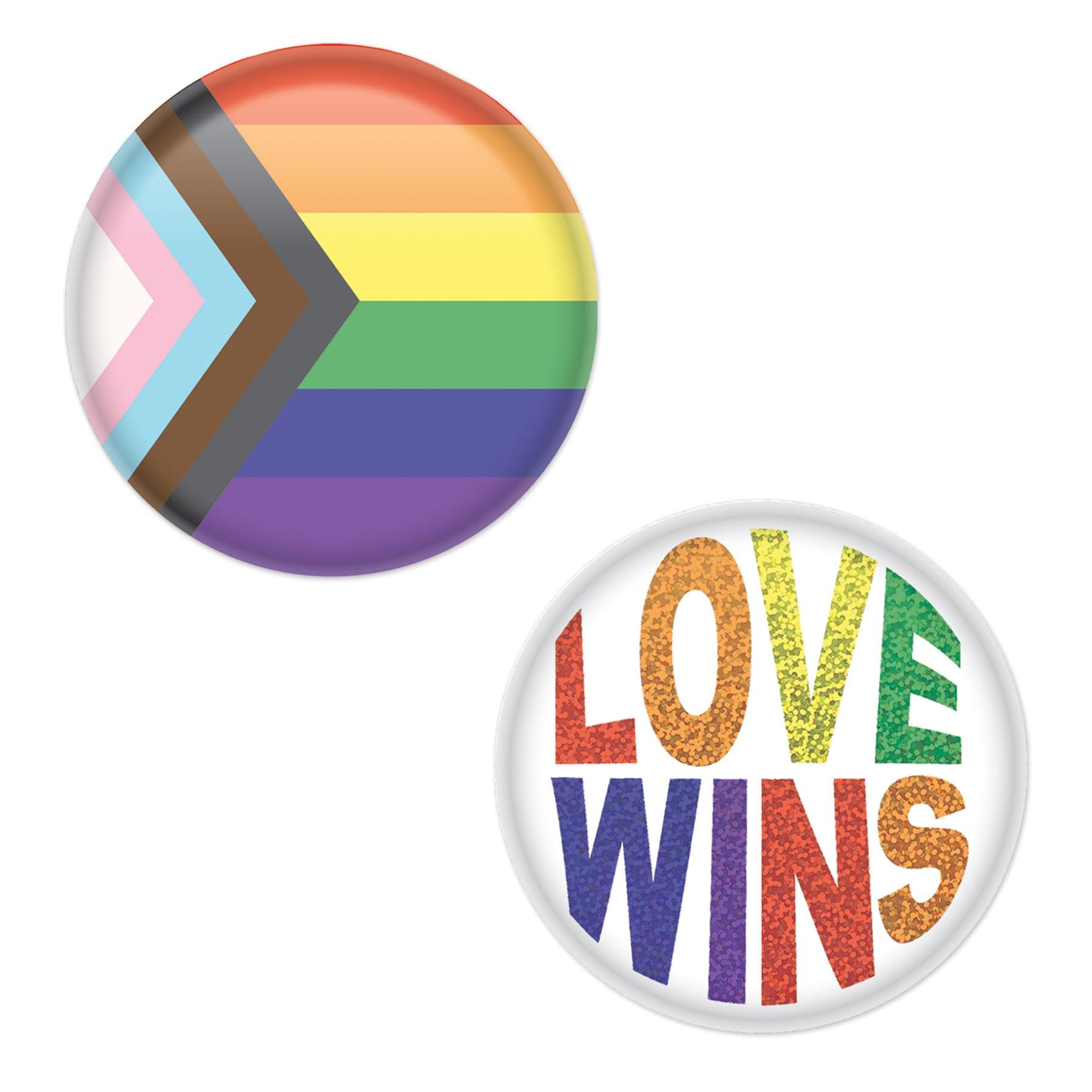 Pride Buttons - Rainbow Decor - 2 Inch