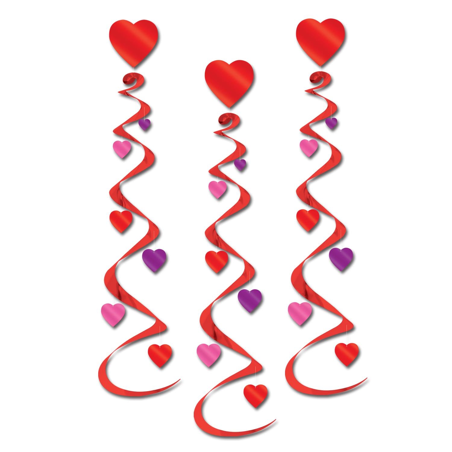 Beistle Valentine's Day Heart Whirls (3/Pkg)