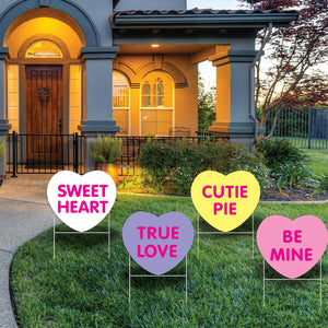 Beistle Plastic Candy Heart Yard Signs
