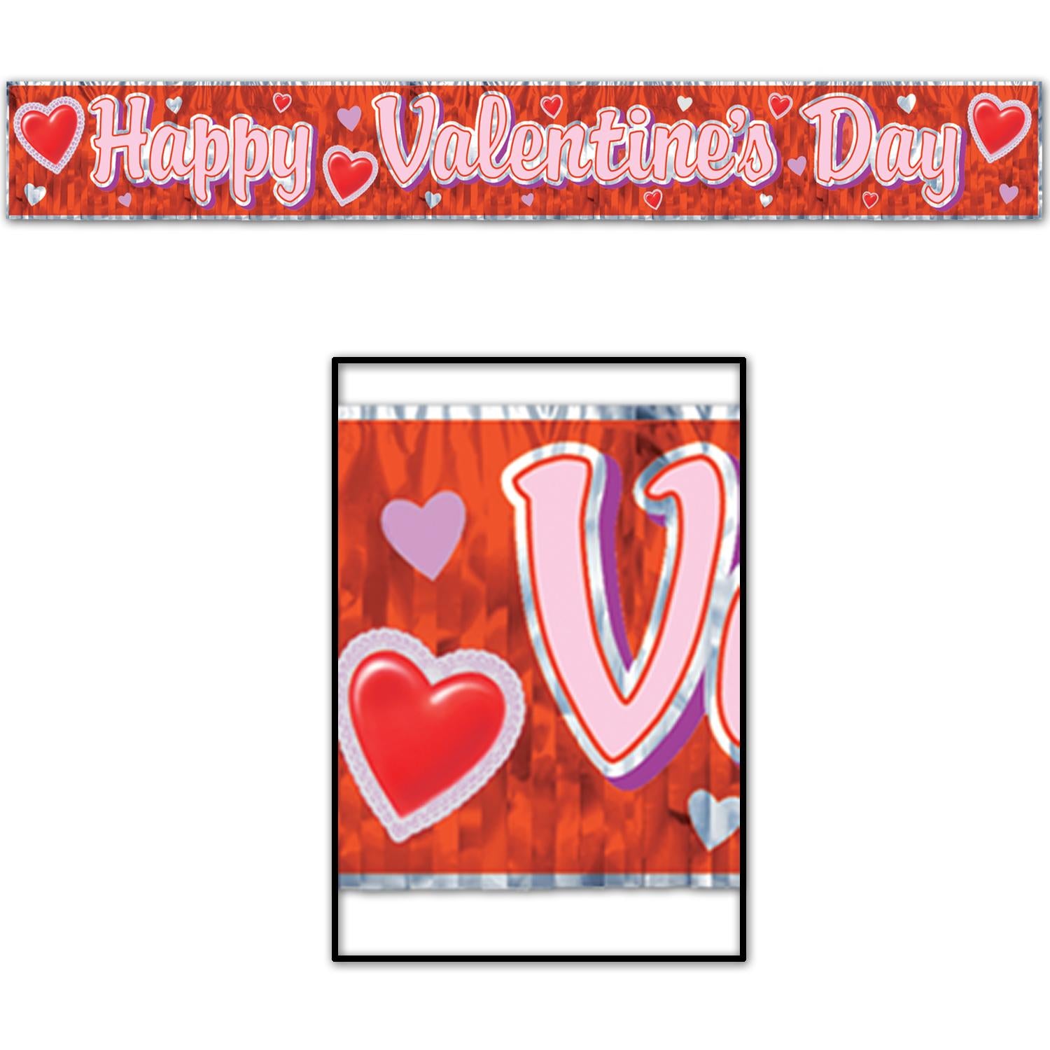 Beistle Met Happy Valentine's Day Fringe Banner