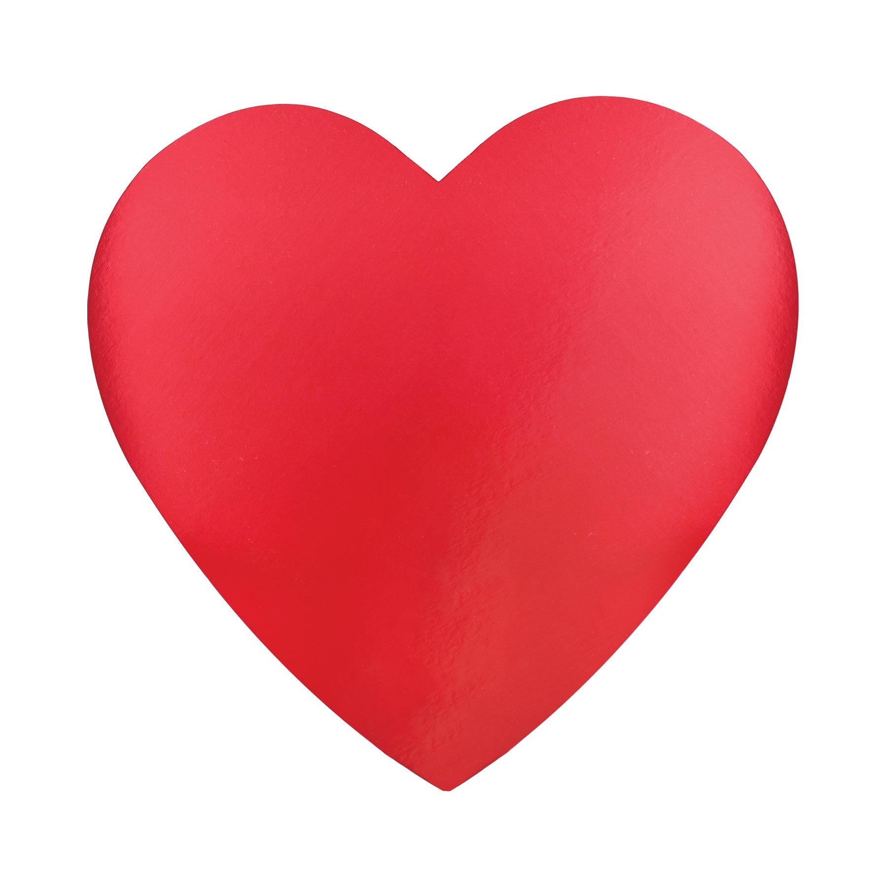 4" Beistle Valentine's Day Foil Heart Cutout- Red