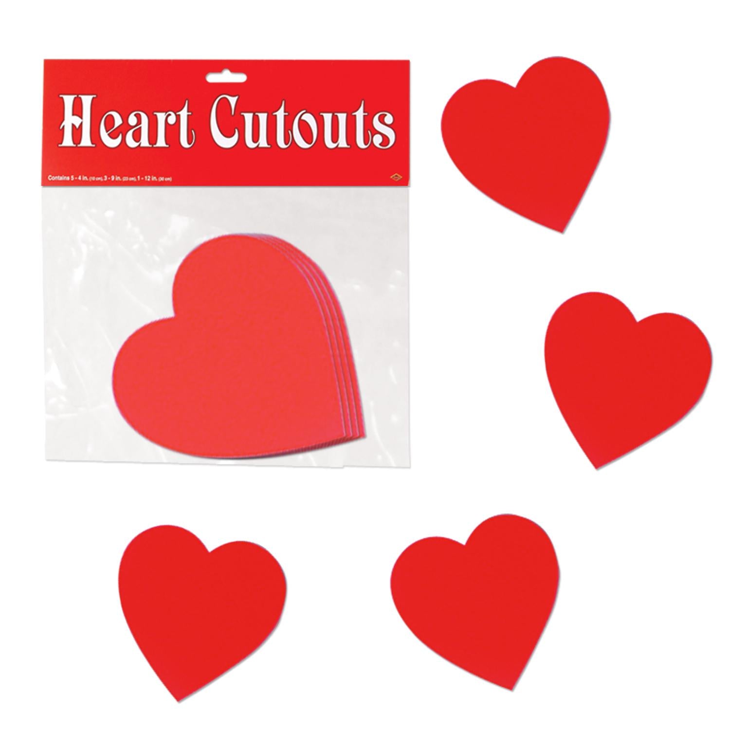 Beistle 36-Piece RedPrinted Heart Cutout, 12-Inch