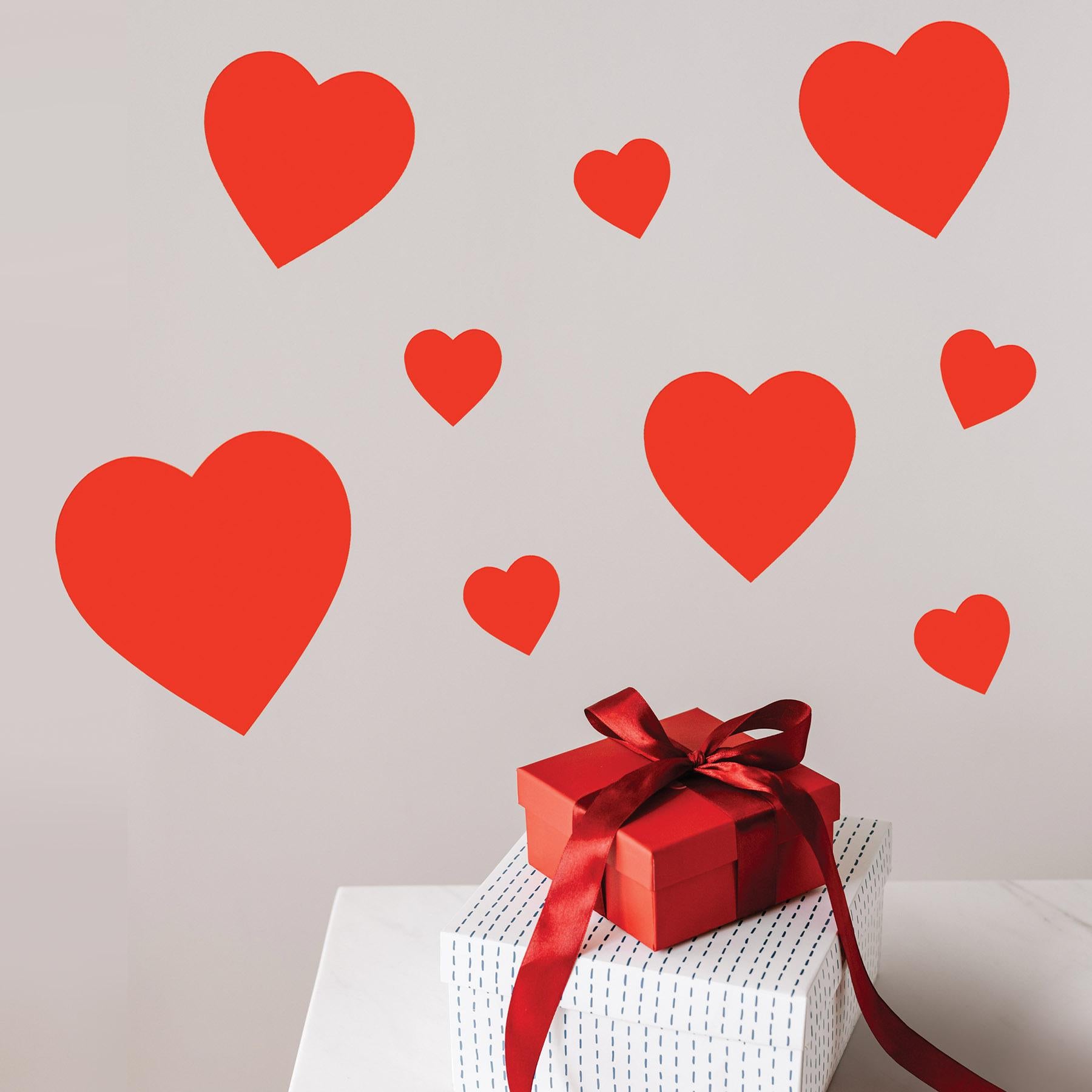 Valentine's Day Packaged Printed Heart Cutouts (9/Pkg)