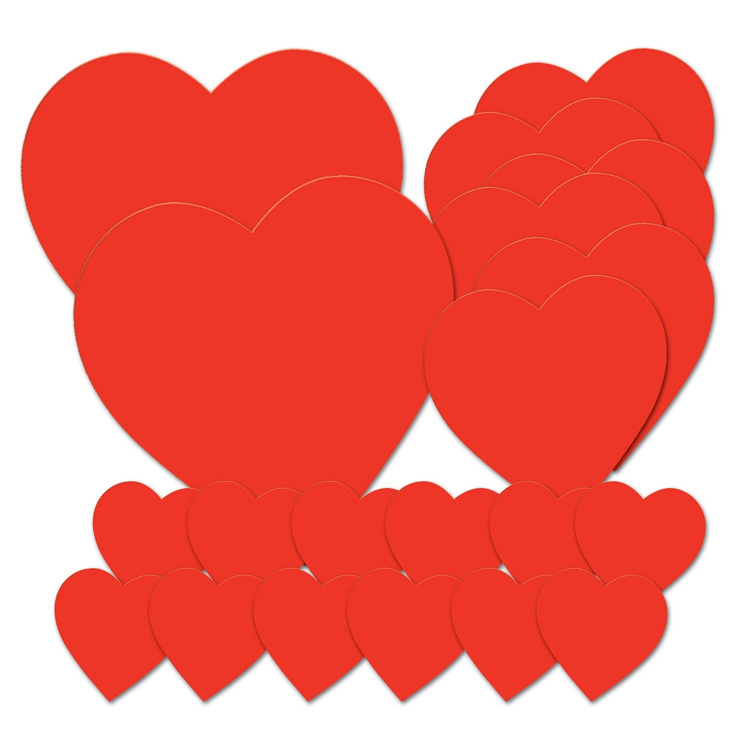 Valentine's Day Packaged Printed Heart Cutouts (20/Pkg)