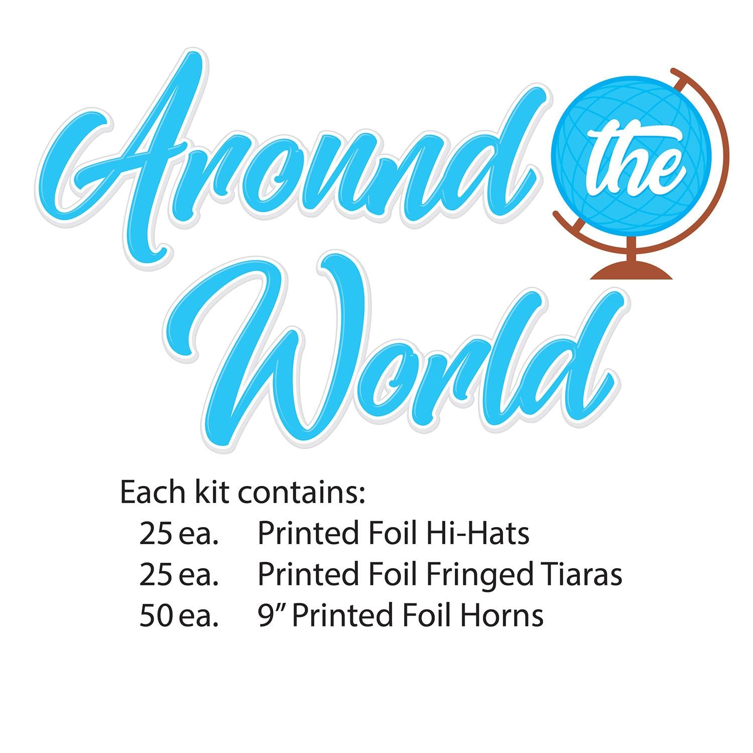 Beistle Around The World New Year Party Kit for 50