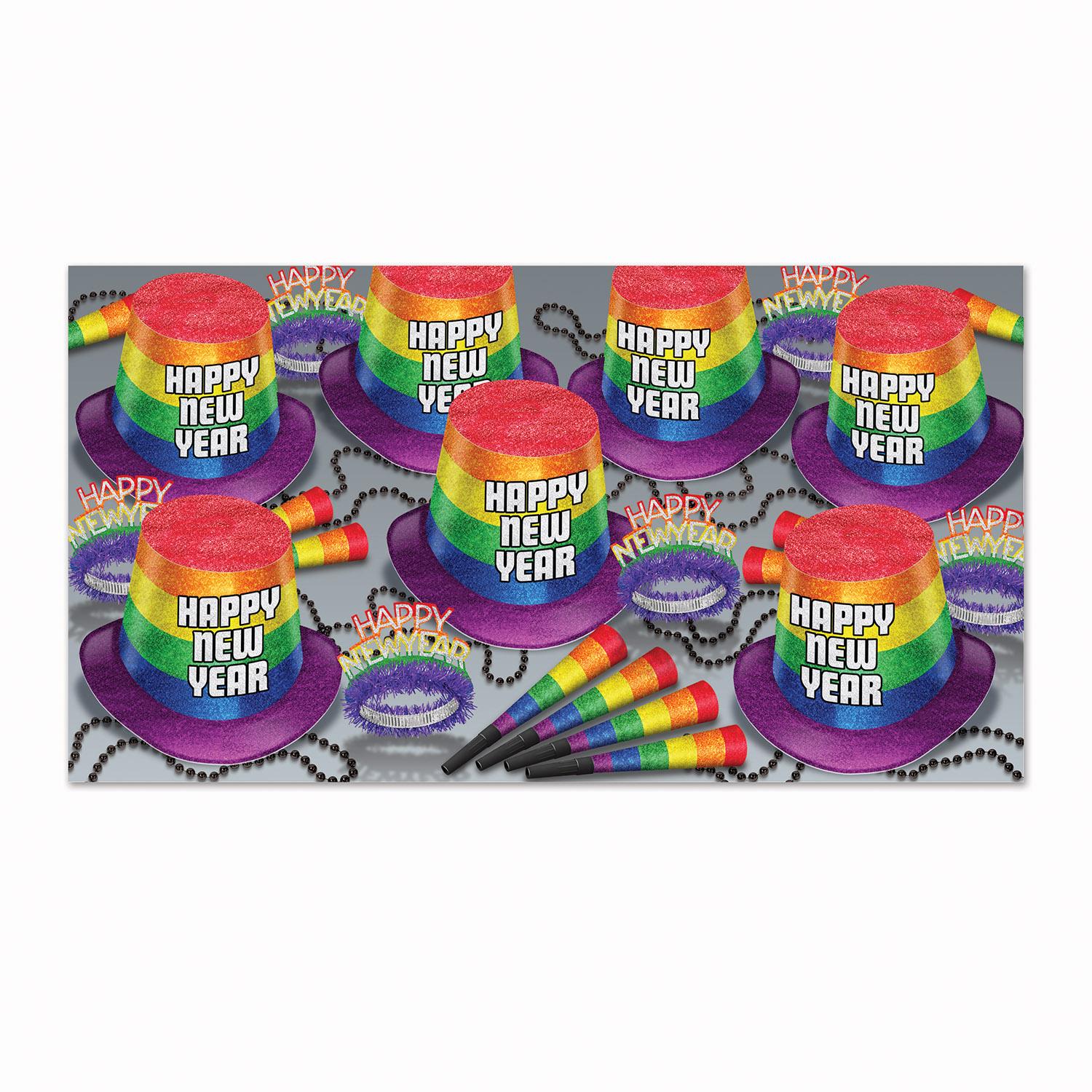 Beistle Pride New Year's Eve Party Kit for 50 People