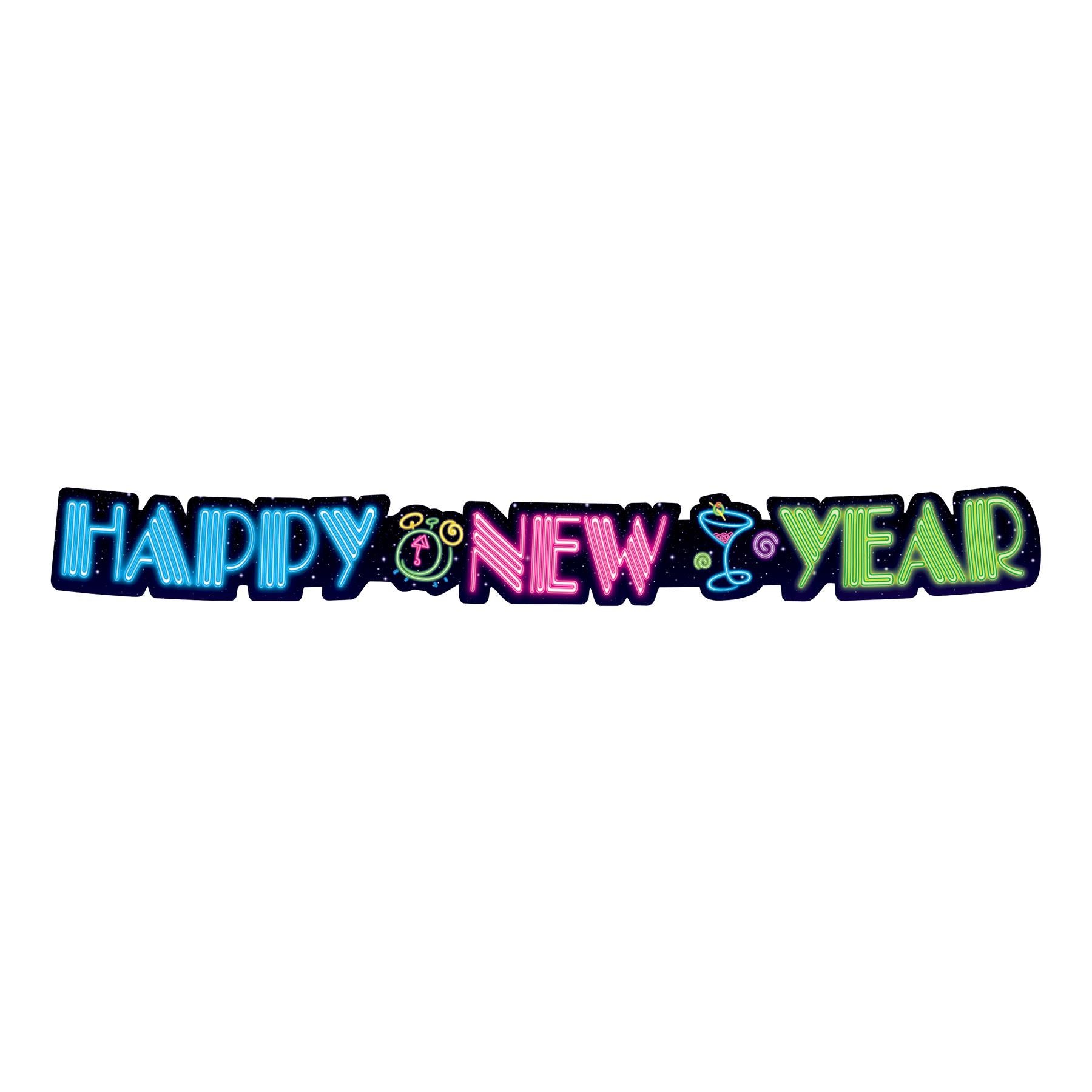 Beistle Neon Happy New Year Streamer