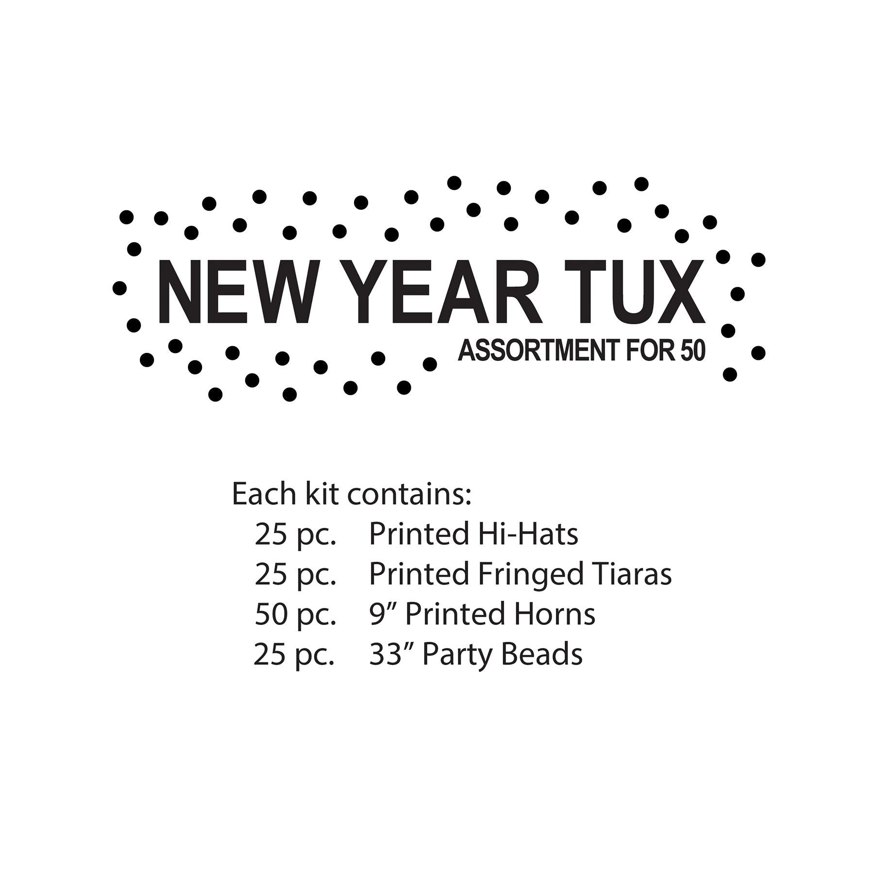 Beistle New Year Tux Party Kit for 50 People