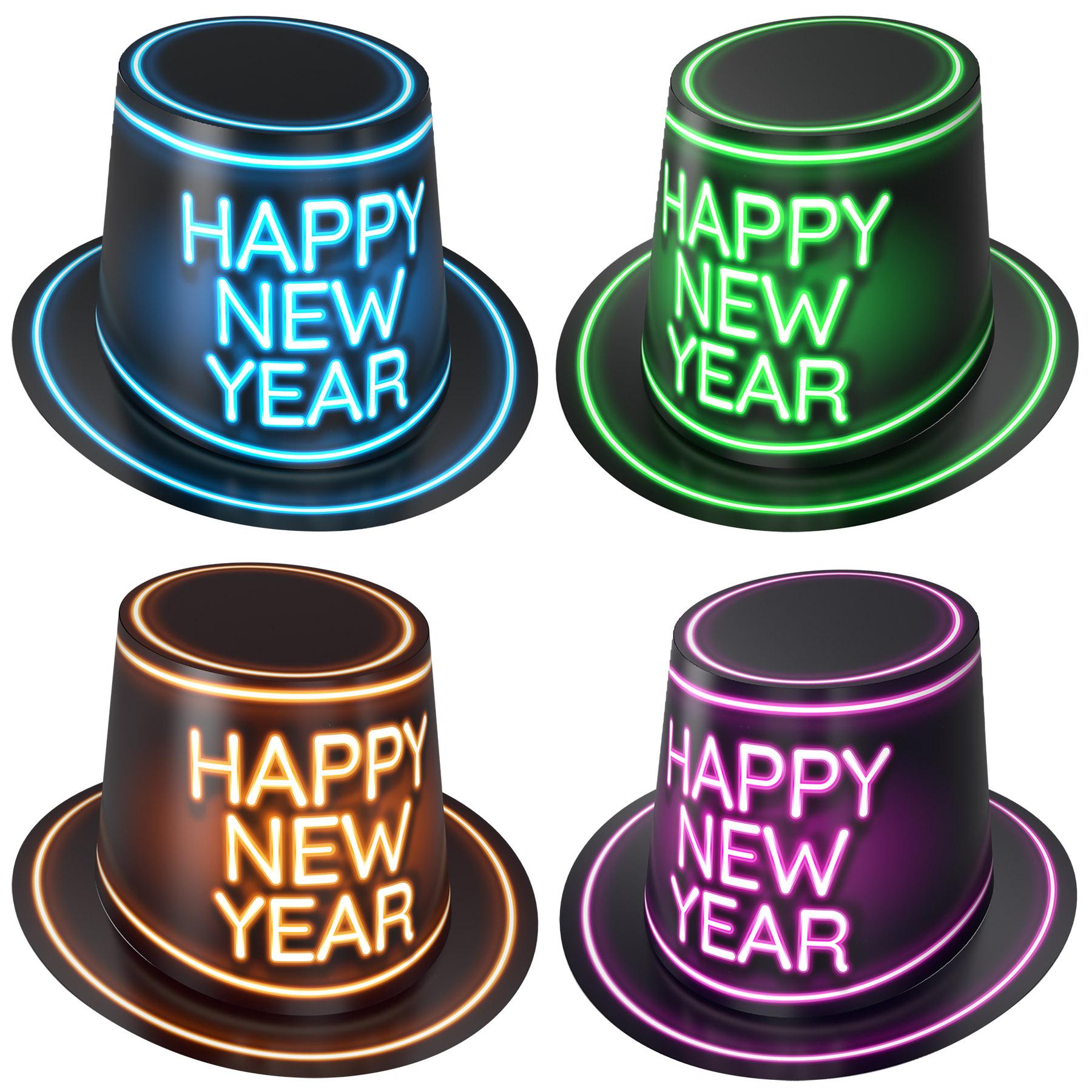 Beistle Glowing New Year Hi-Hats (25 Per Case)