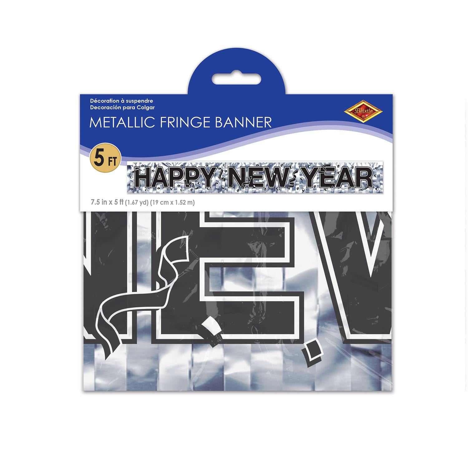 Beistle Metallic Happy New Year Fringe Banner