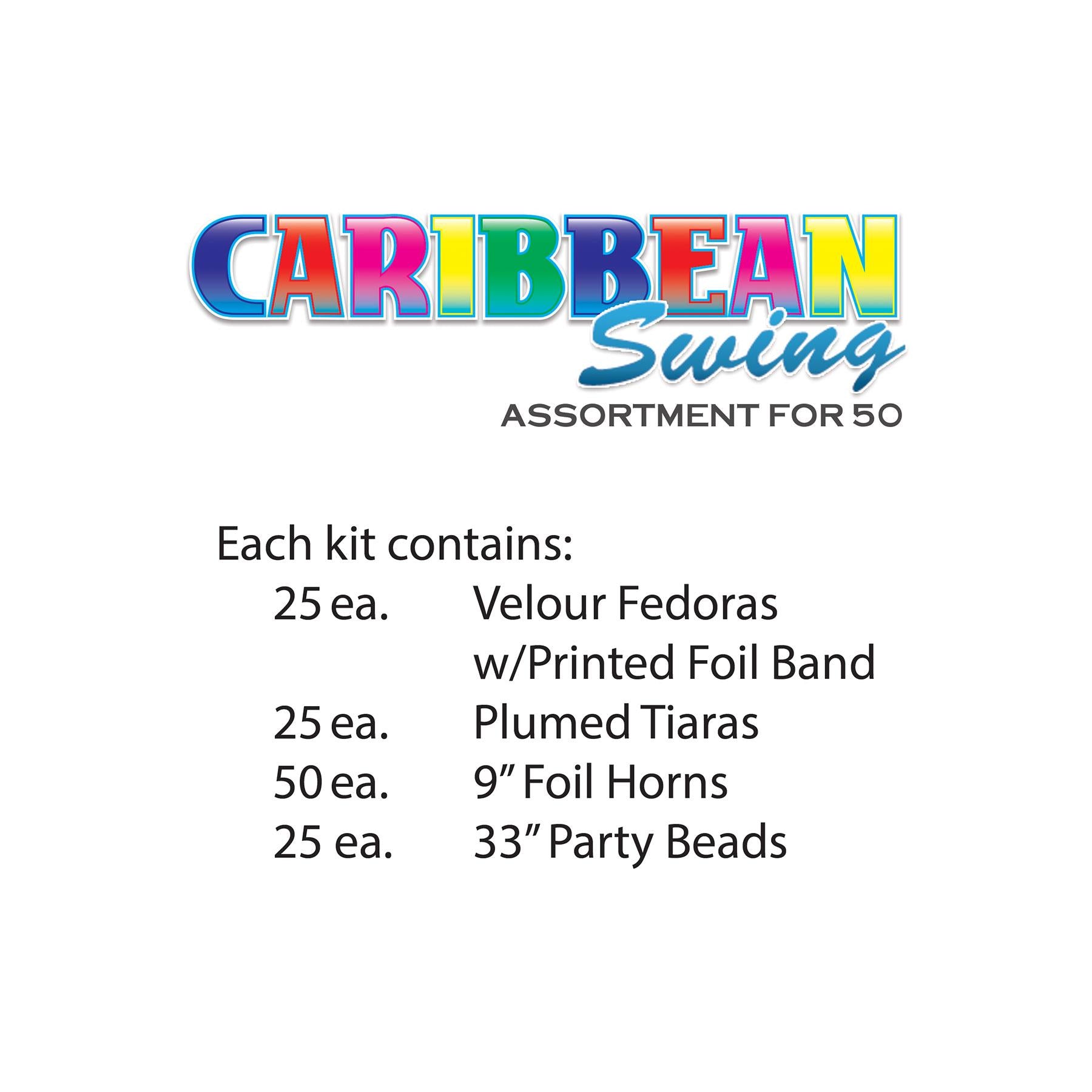 Caribbean Swing New Year's Eve Party Kit for 50 People