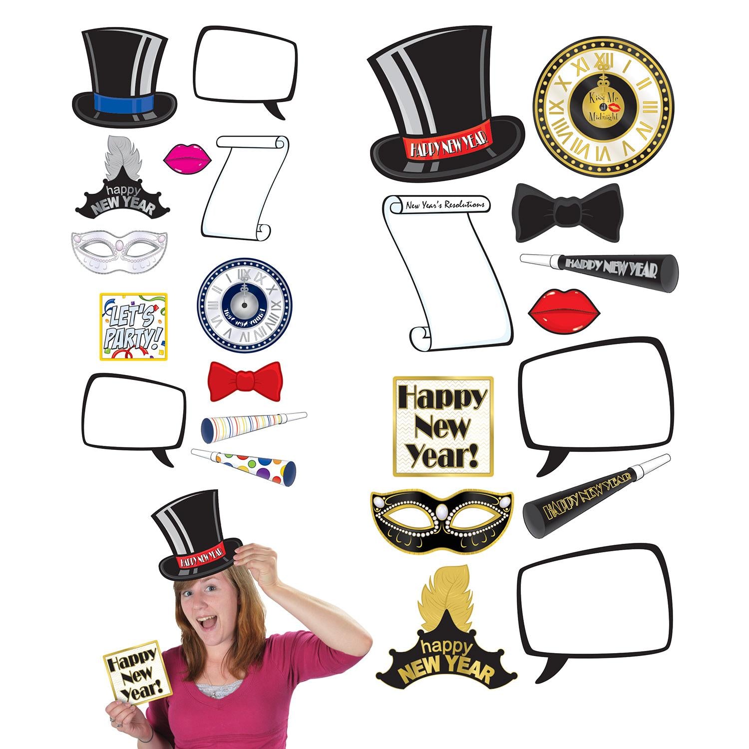 Beistle New Year Photo Fun Signs (12/Pkg)