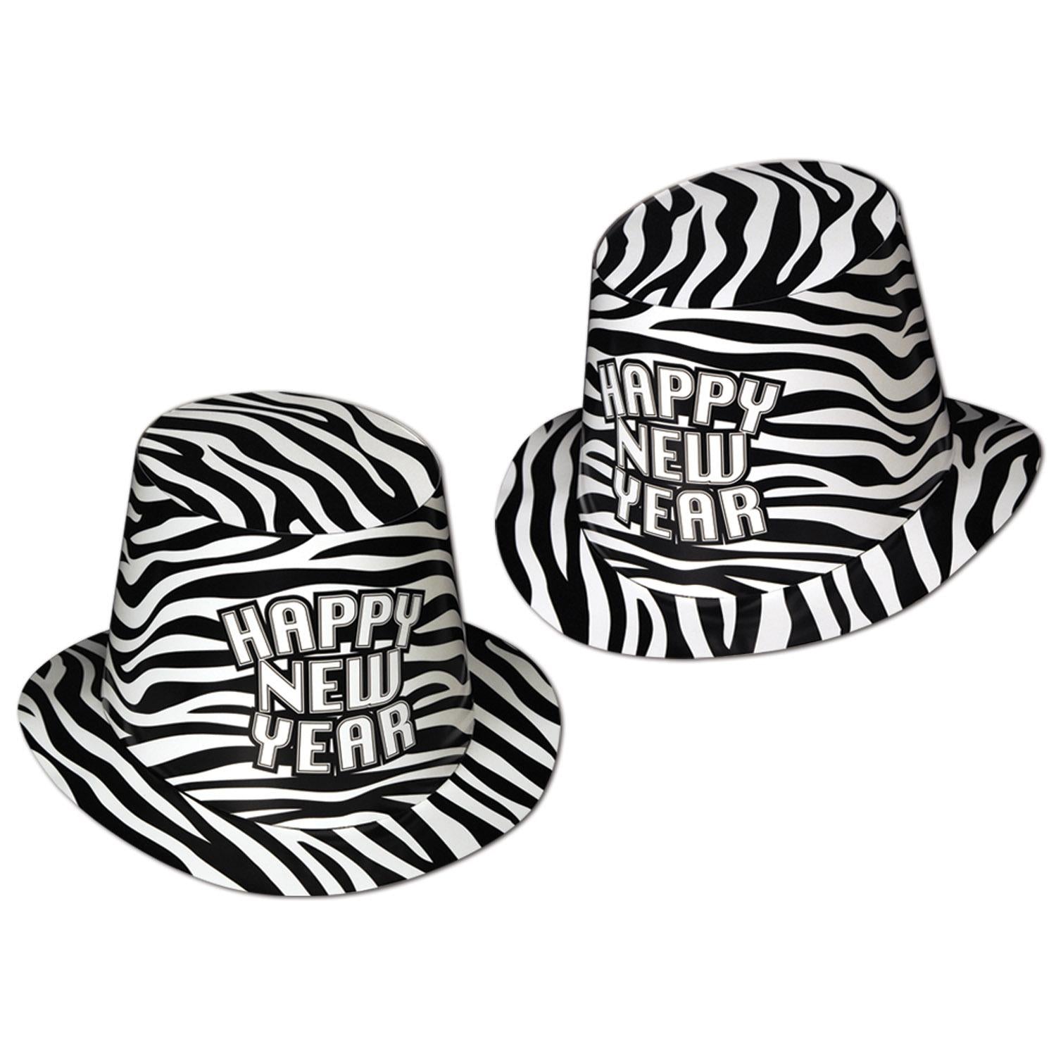 Beistle Zebra Print New Years Party Hi-Hat