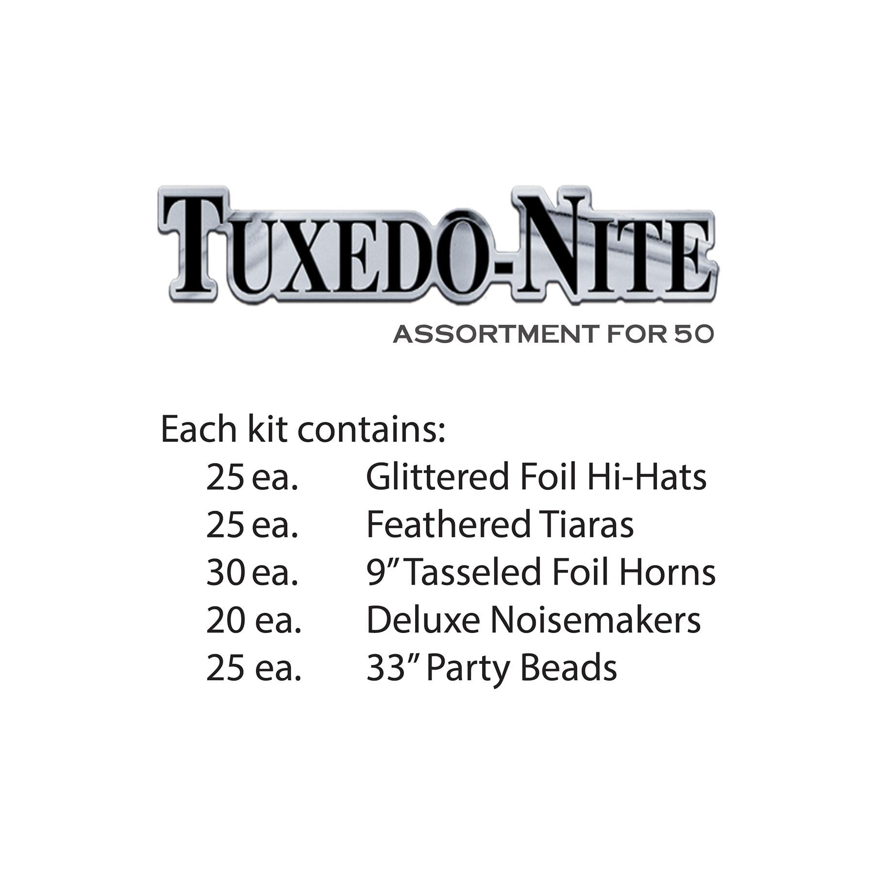 Beistle Tuxedo-Nite New Year's Eve Party Kit for 50 People