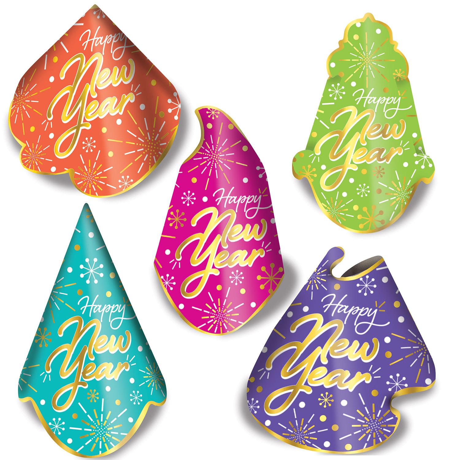 Beistle New Year's Eve Neon Burst Hat Assortment