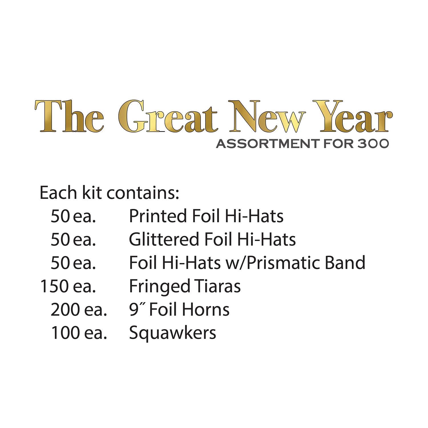 Beistle The Great New Year Party Kit for 300- Gold