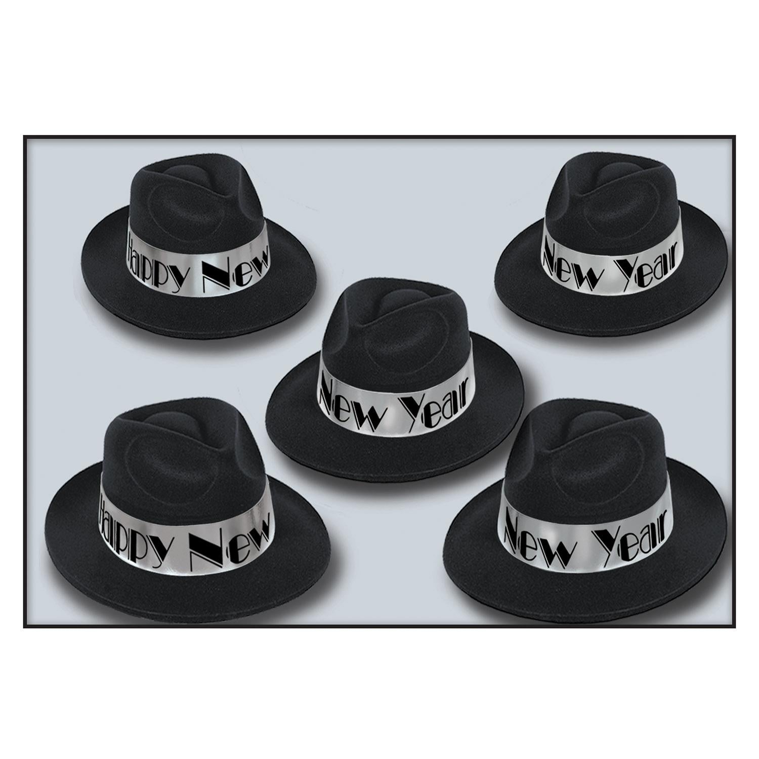 Beistle New Year's Eve Silver Swing Fedora Hats