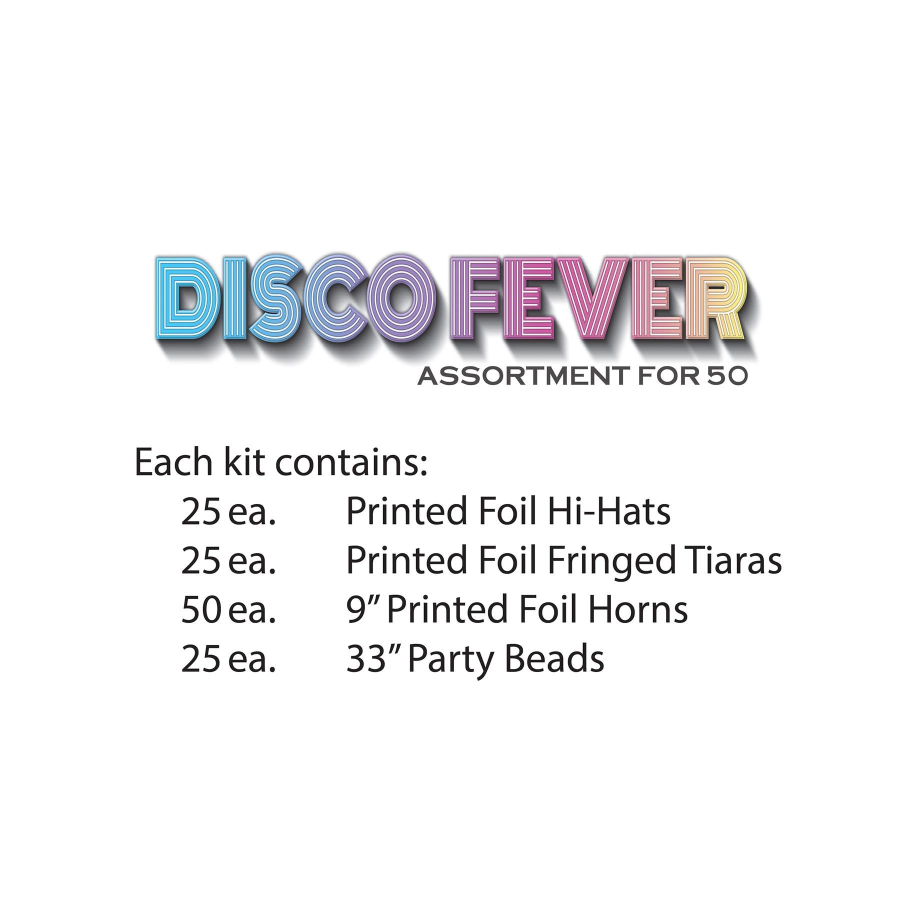 Beistle Disco Fever New Year's Eve Party Kit for 50 People