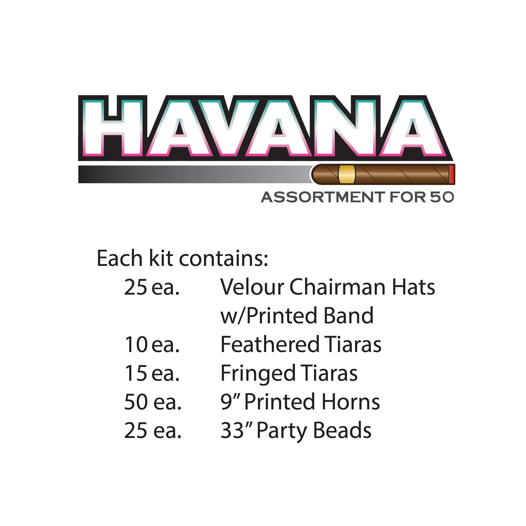 Beistle Havana New Year's Eve Party Kit for 50 People