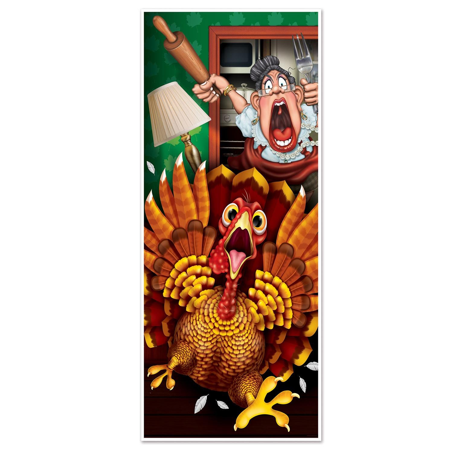 Beistle Thanksgiving Wild Turkey Door Cover