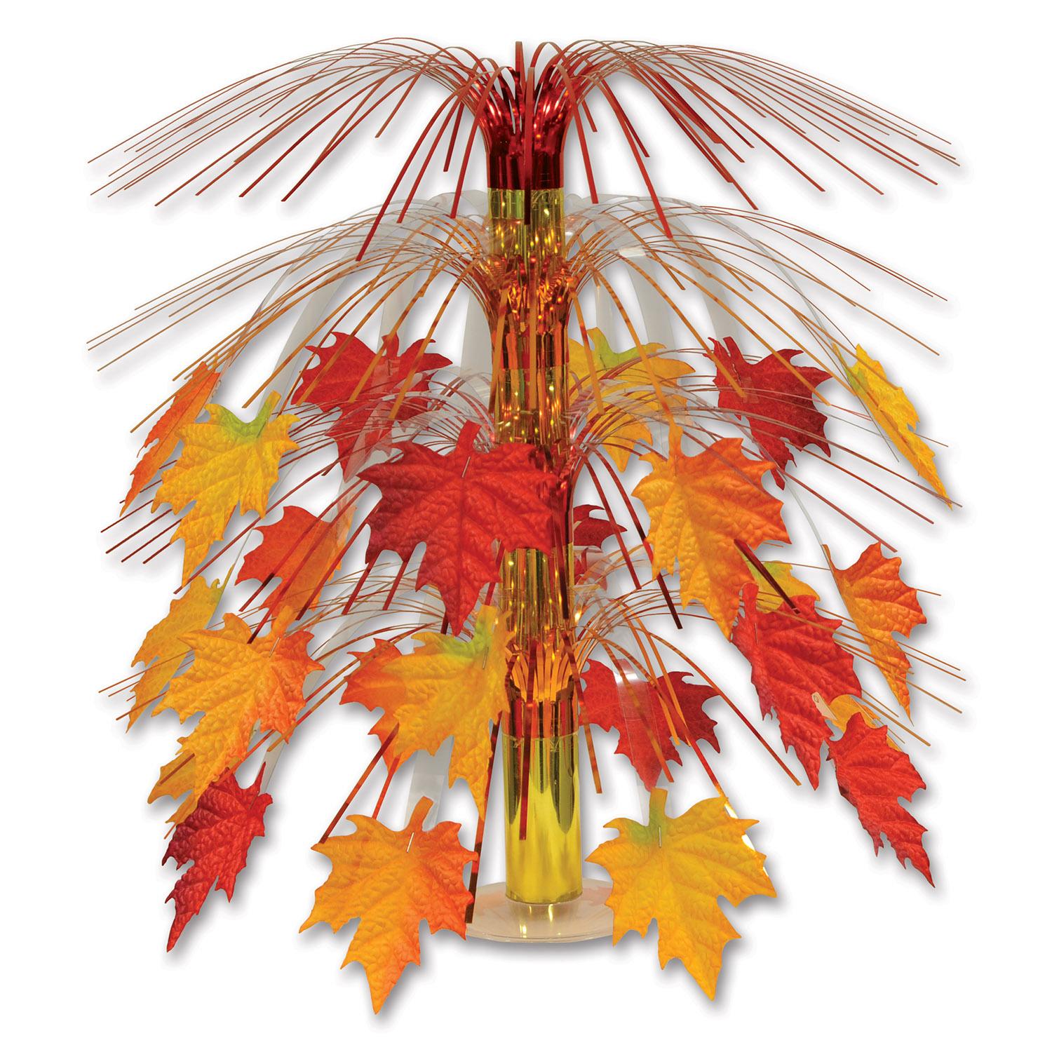 Beistle Thanksgiving Fabric Fall Leaves Cascade Centerpiece