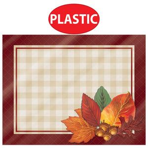 Beistle Plastic Fall Placemats