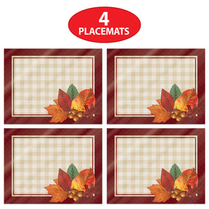 Beistle Plastic Fall Placemats