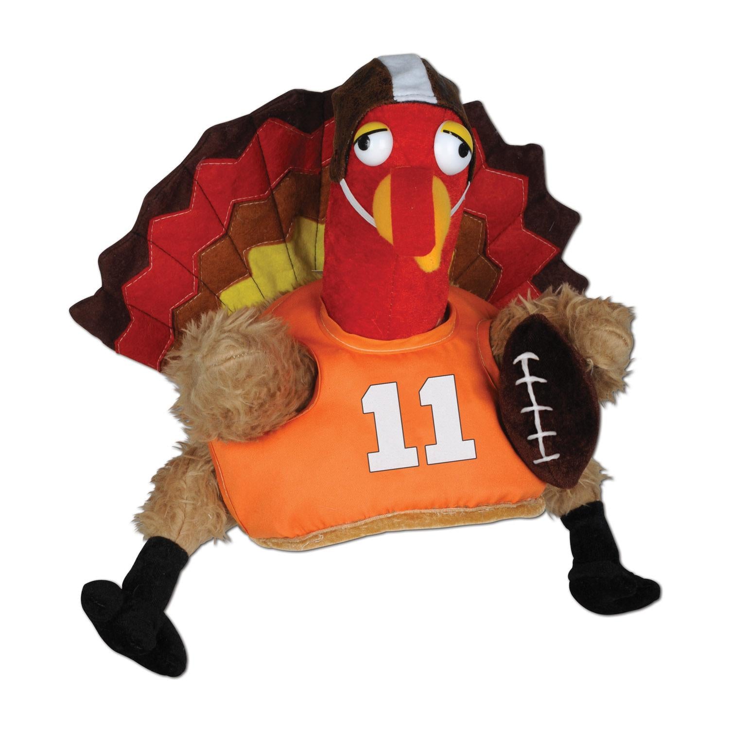 Beistle Thanksgiving Plush Touchdown Turkey Hat