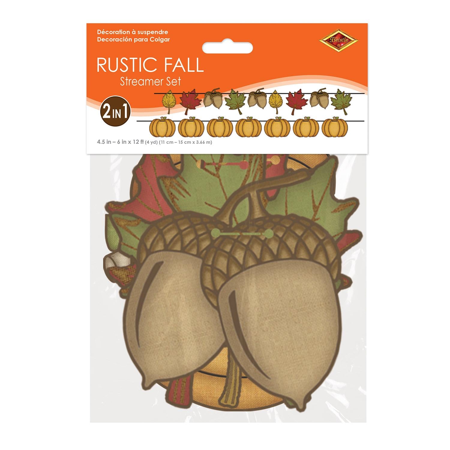 Beistle Thanksgiving Rustic Fall Streamer Set