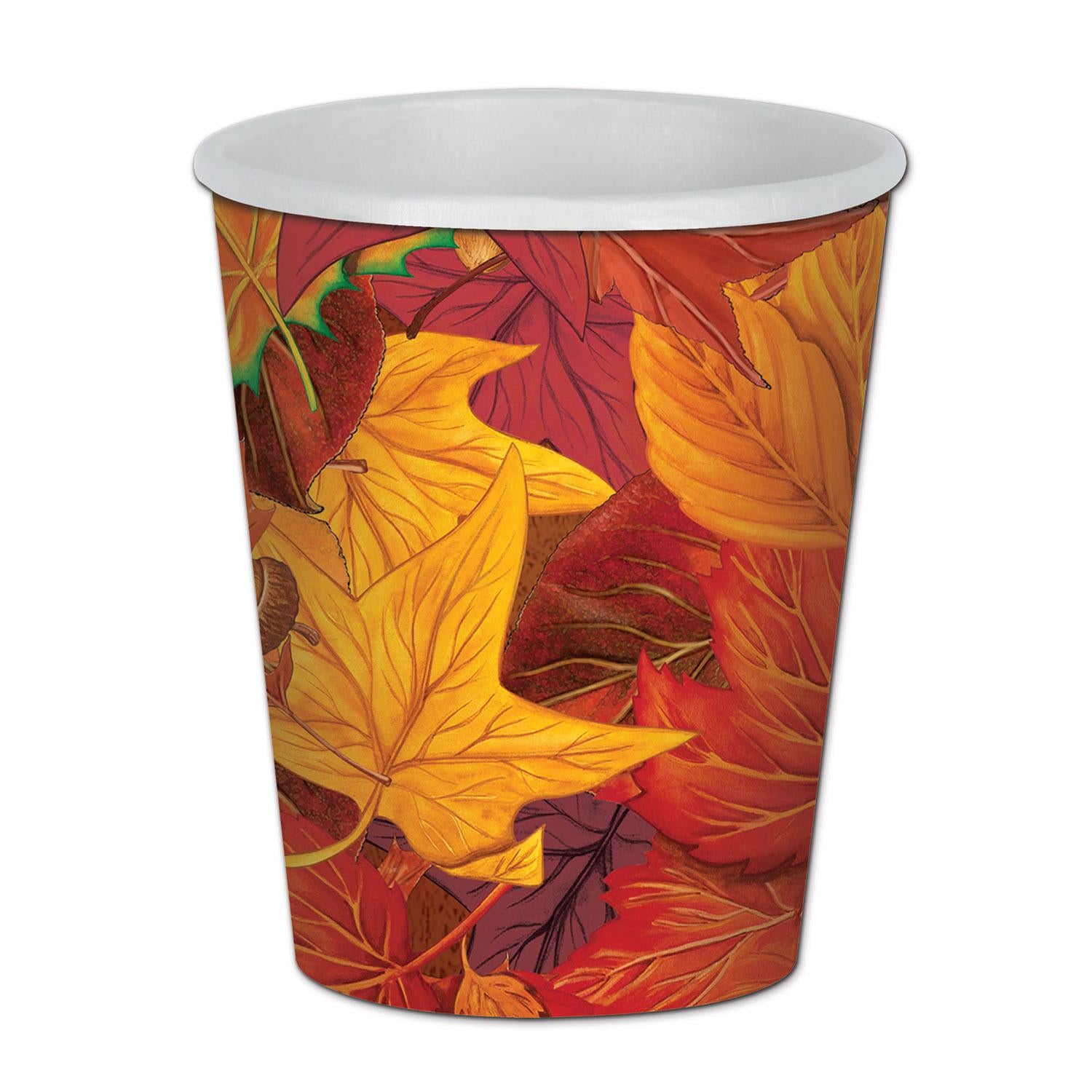 Beistle Thanksgiving Fall Leaf Beverage Cups (8/Pkg)