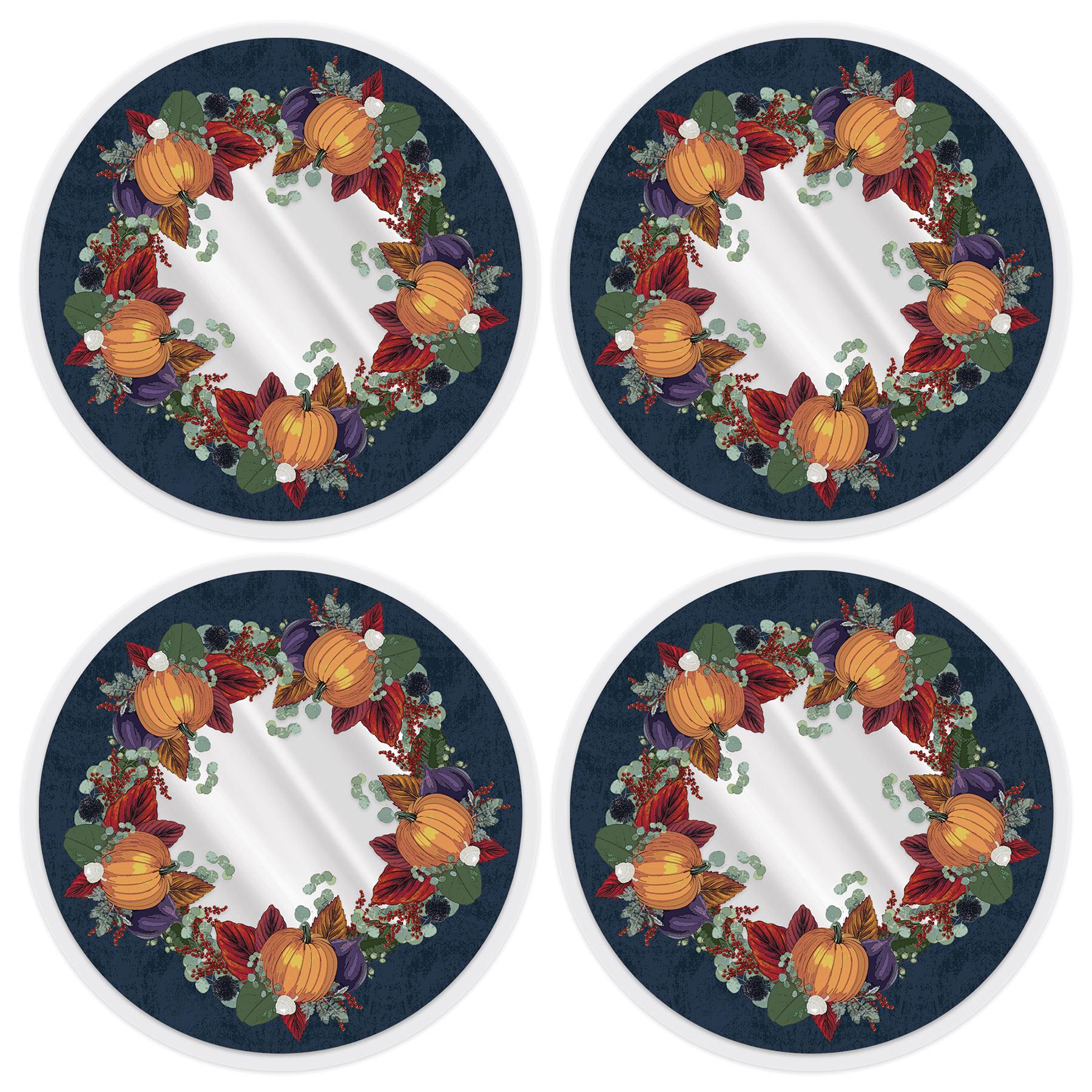 Beistle Plastic Fall Thanksgiving Round Placemats