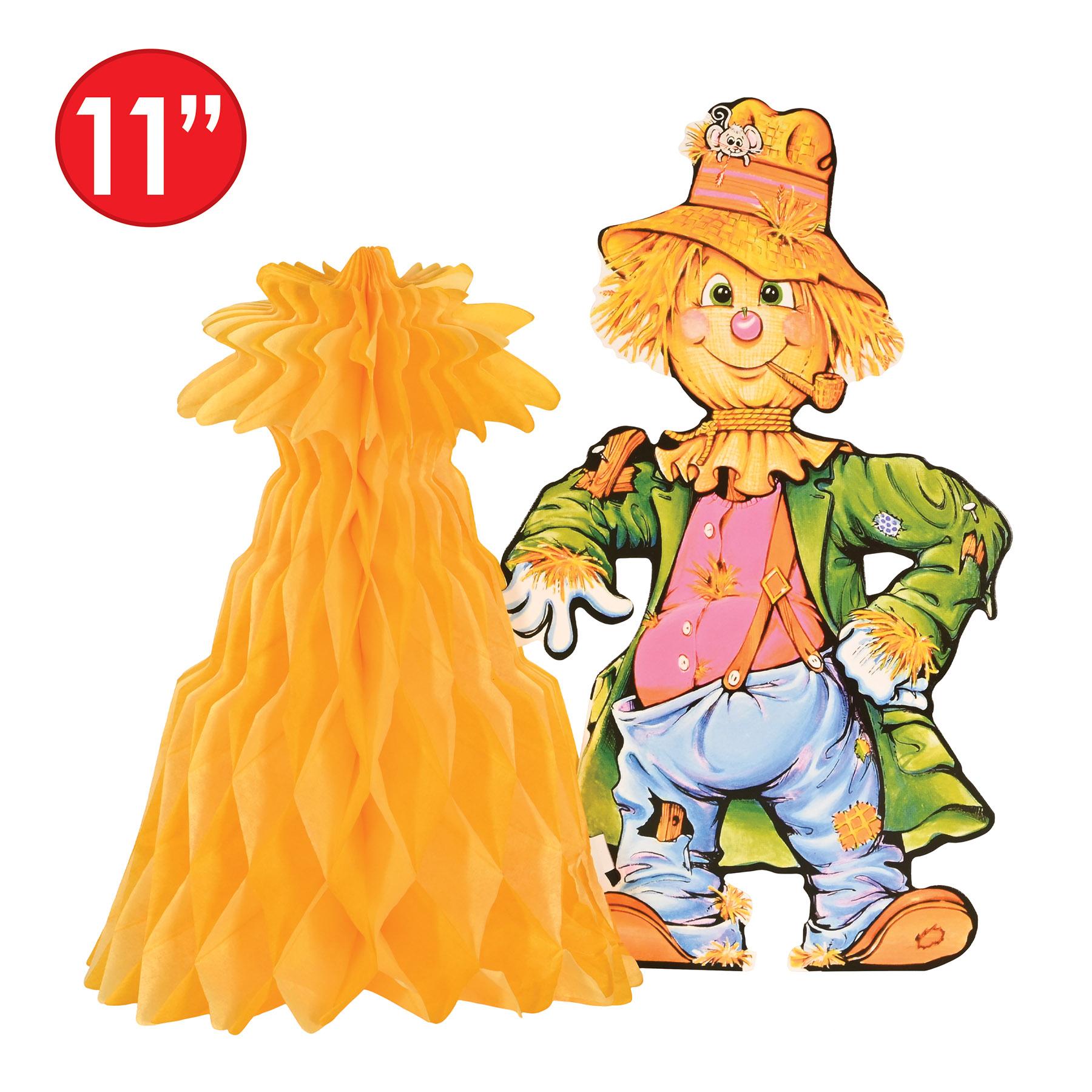 Scarecrow with Tissue Cornshock Centerpiece