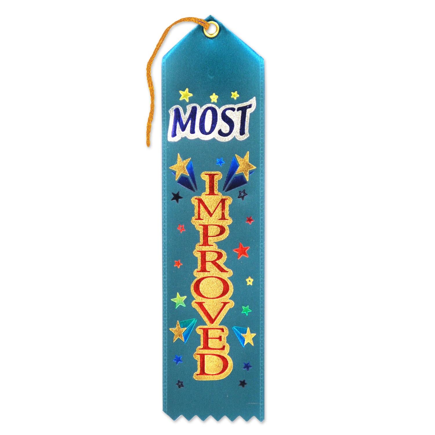 Beistle Most Improved Award Ribbon