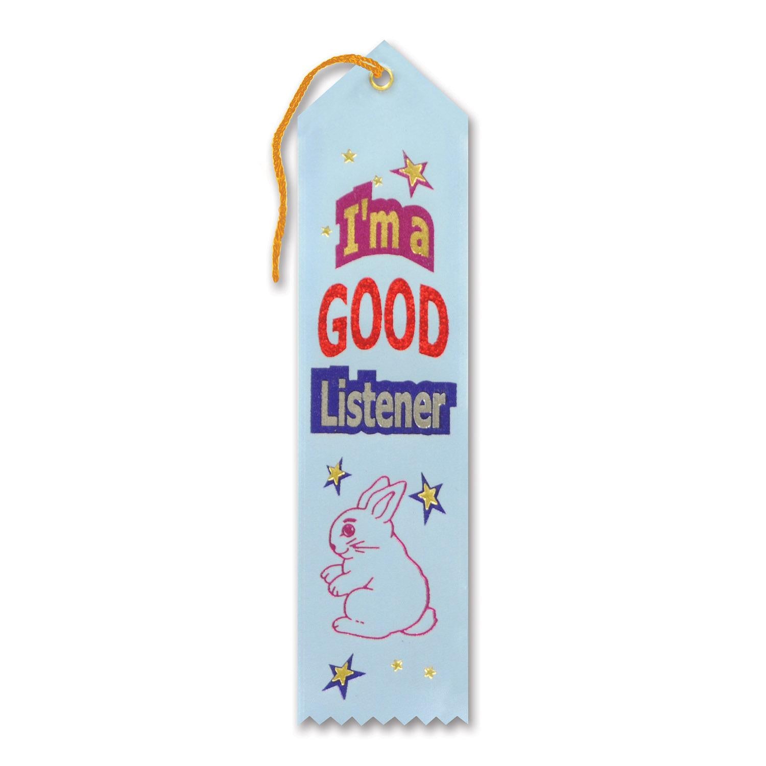 Beistle I'm A Good Listener Award Ribbon