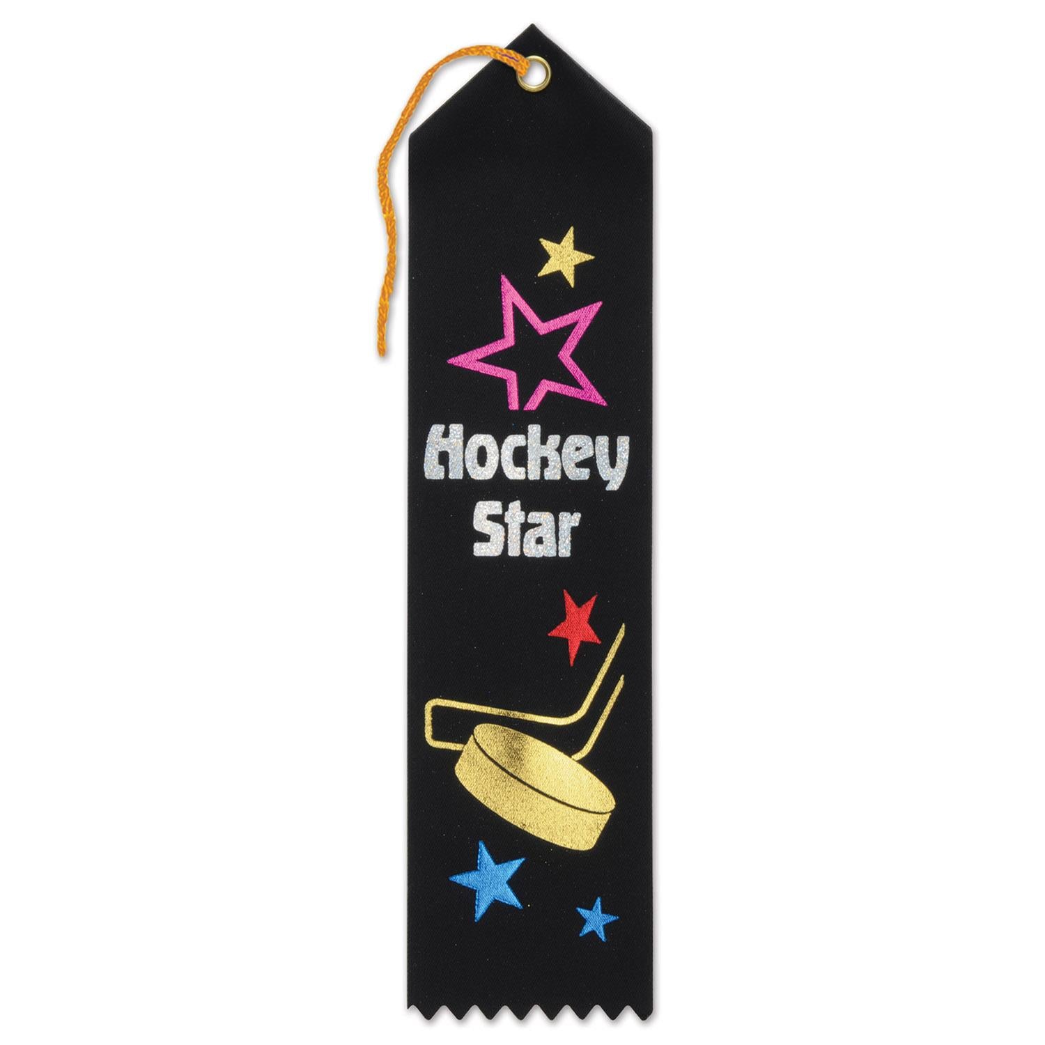 Beistle Hockey Star Award Party Ribbon