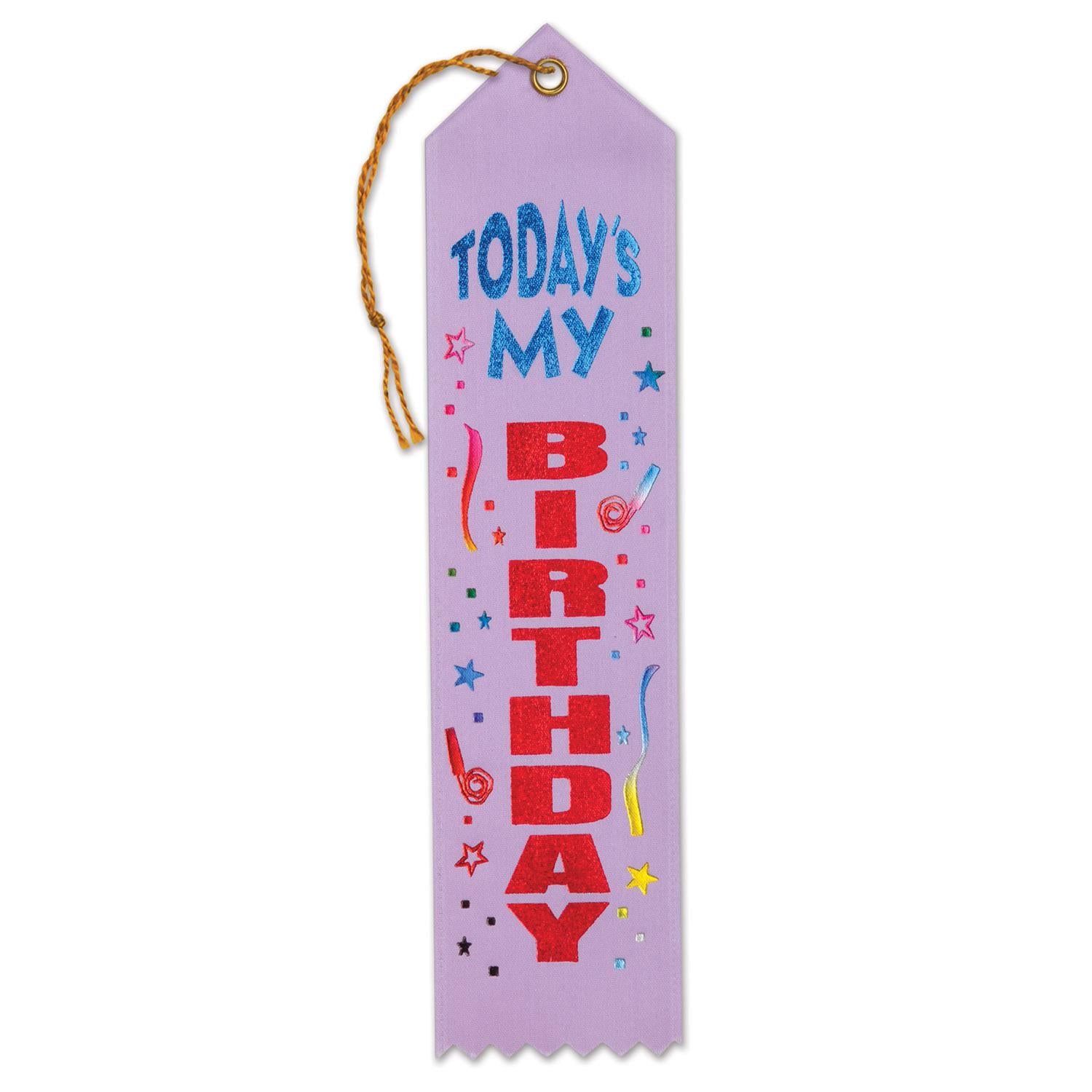 Beistle Today's My Birthday Award Ribbon